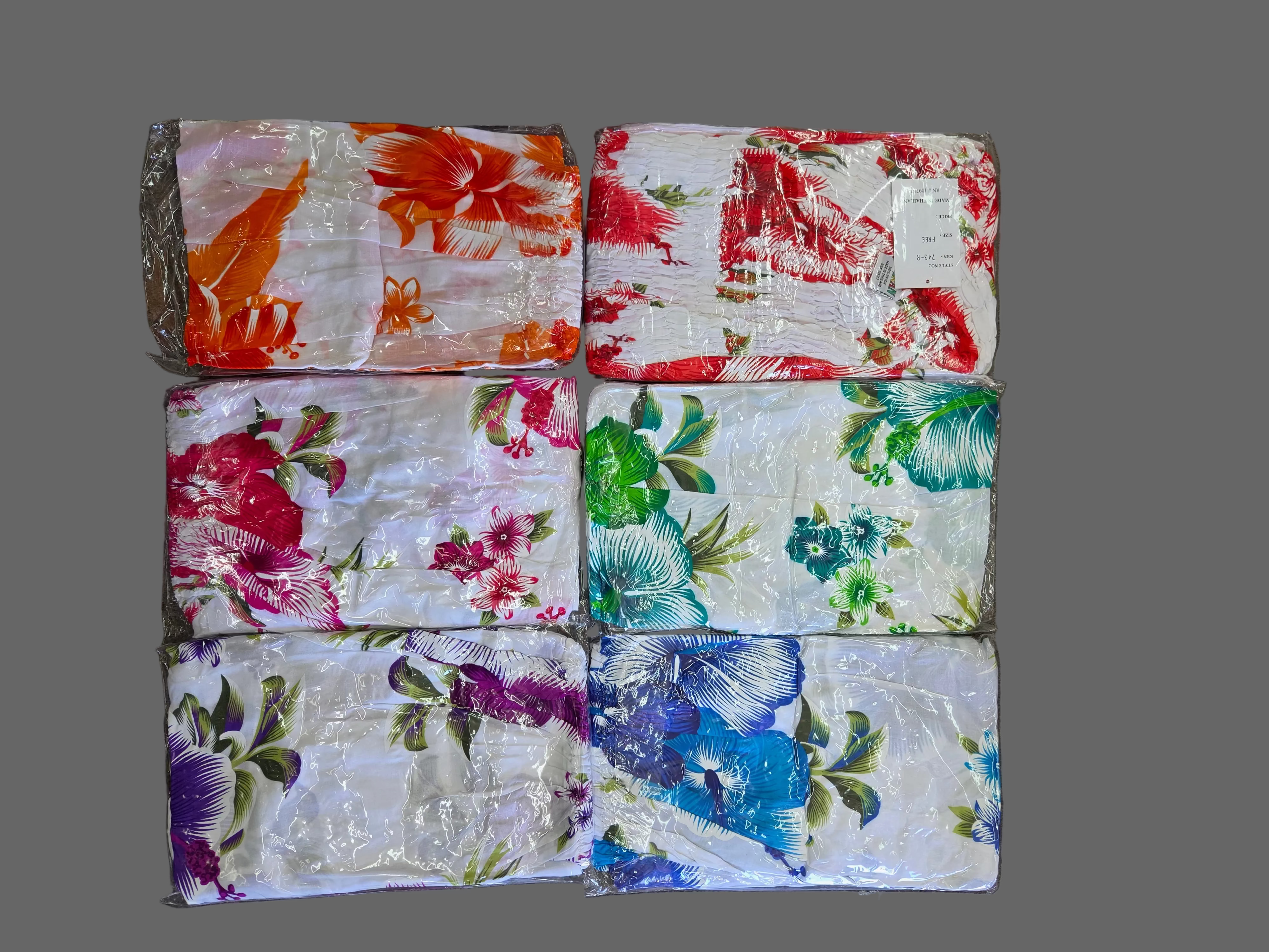 Hawaiian Floral Dress (6-Pack) - 743R