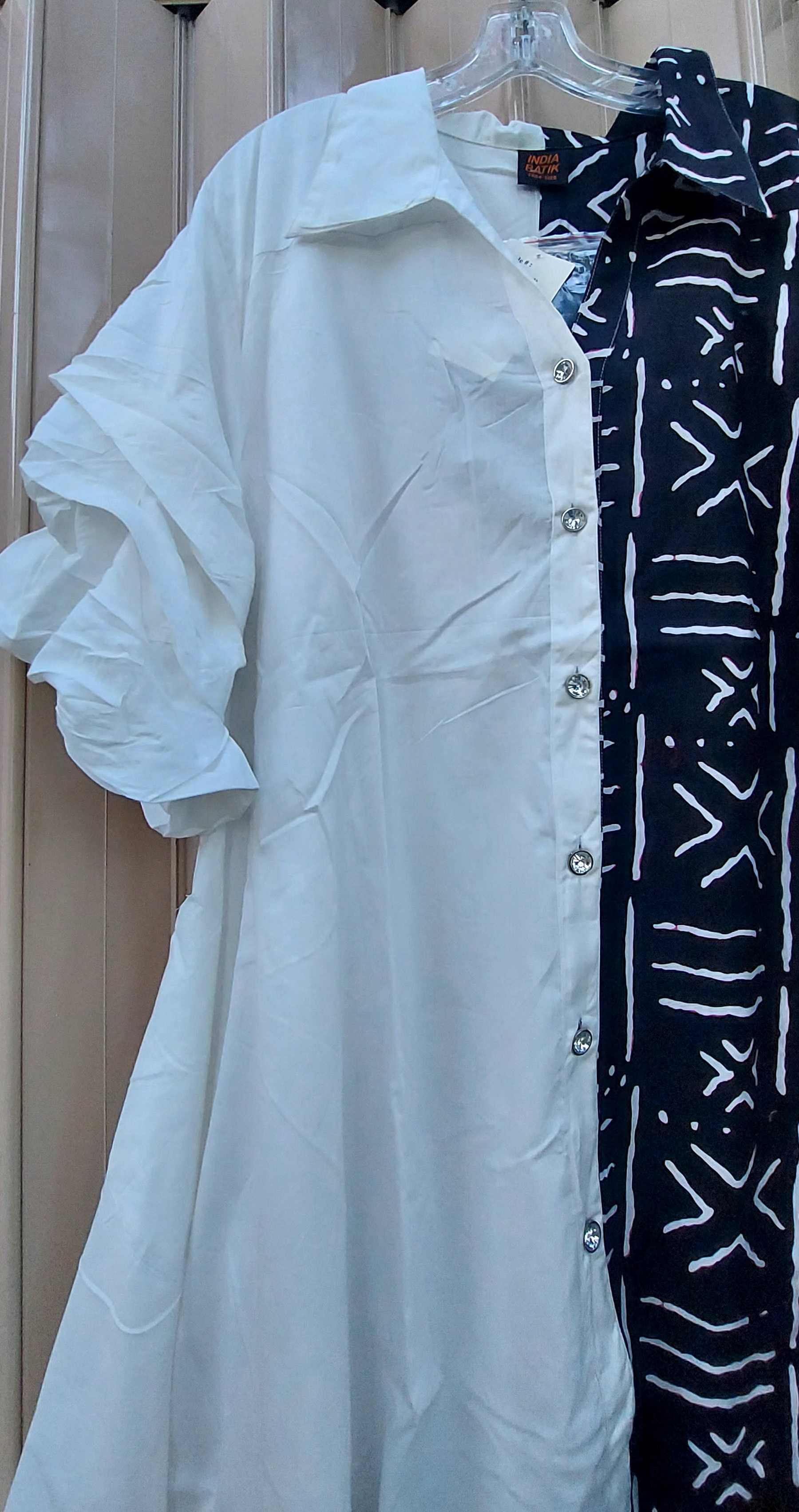 Swing Dress/ Cotton Two Tone 25013