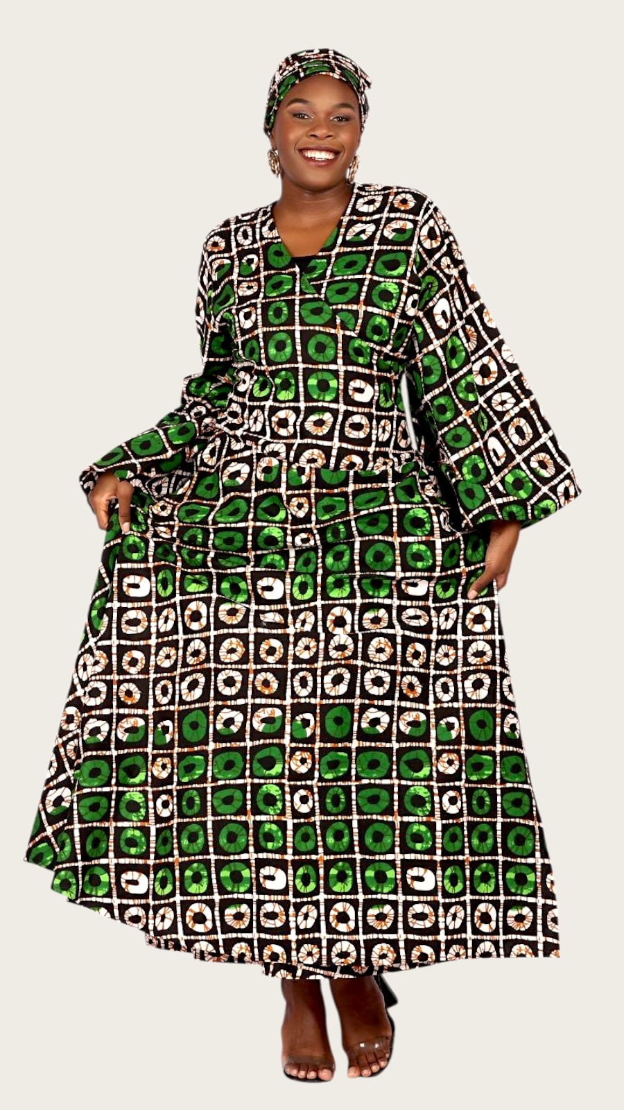 Wrap Dress / Ankara Print - 1360 C