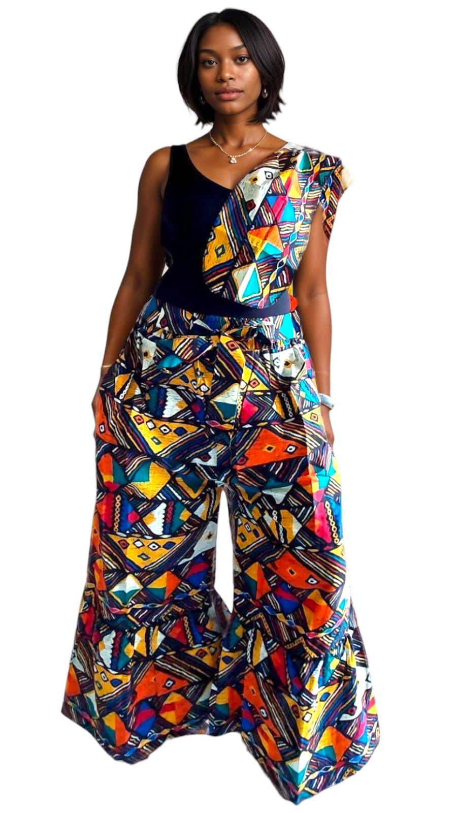 7684 Woman Pant & Blouse Set Print 622