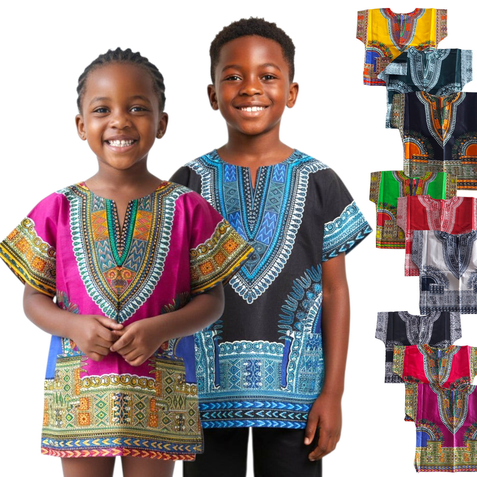 Kids Dashiki Tunic Top - Unisex
