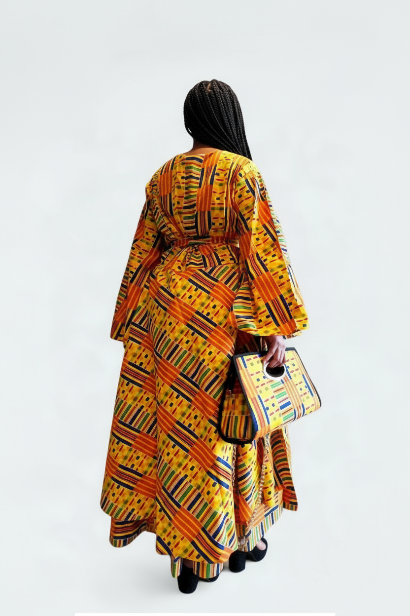 3pcs Set Maxi Skirt Pocketbook wrap Dress 2167 A