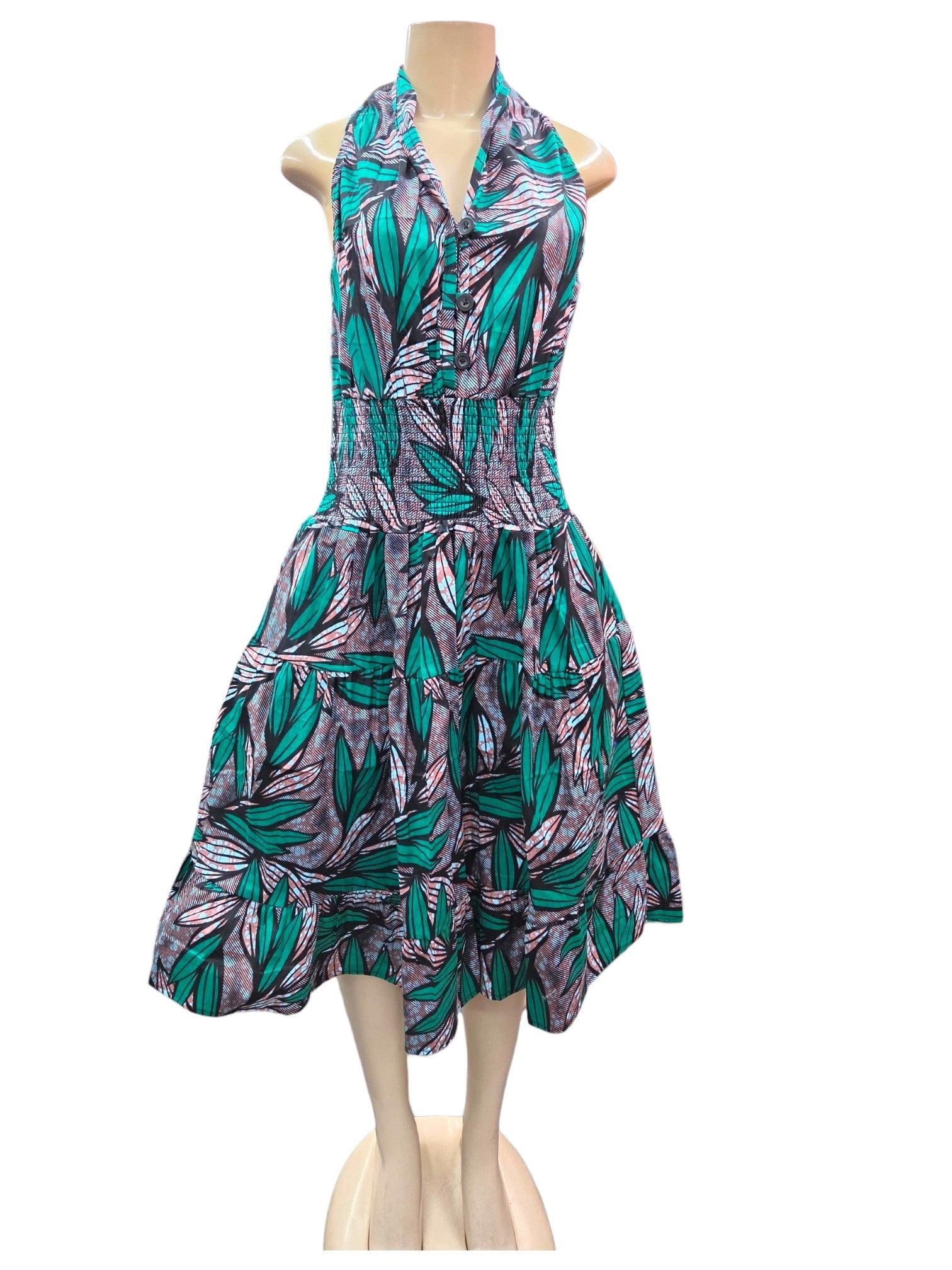 Halter Dress With Scarf S3