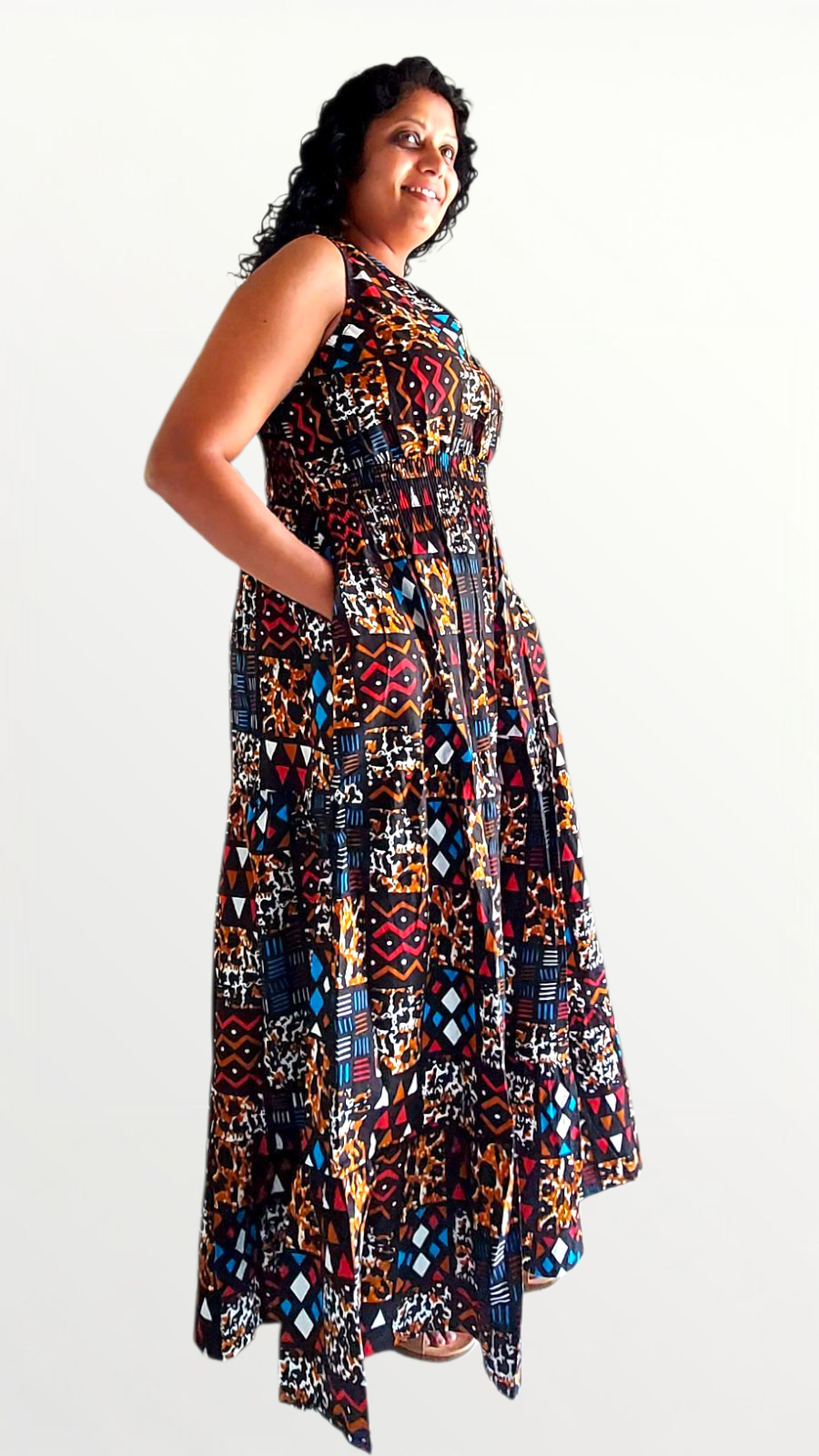 Smocked Halter Maxi Dress  - 3028L-66