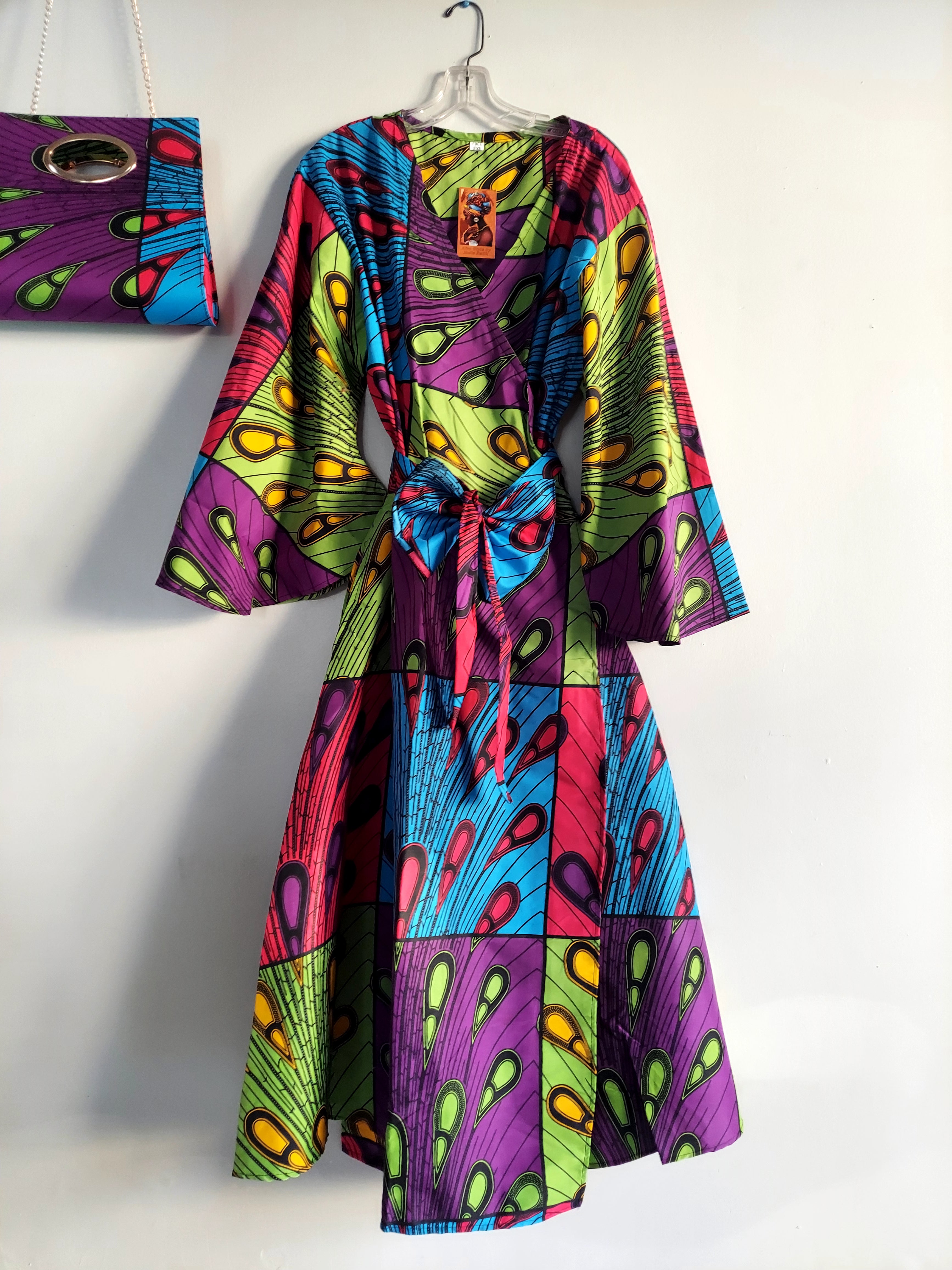 Combo Long Wrap Dress + Pocketbook Set 2025-808
