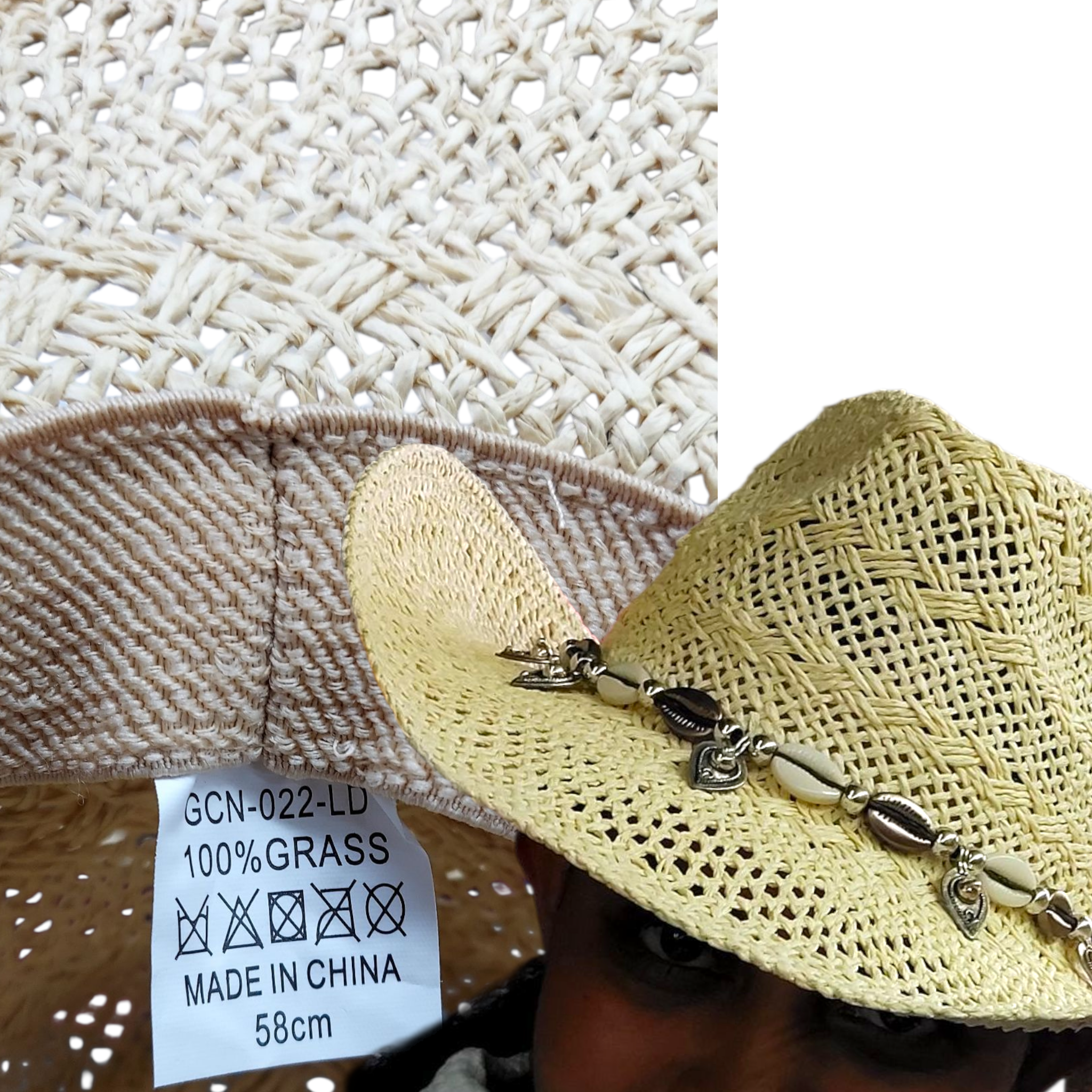 Cowgirl Straw Hat / Pack of 12 Western Hat- Cowrie Shell