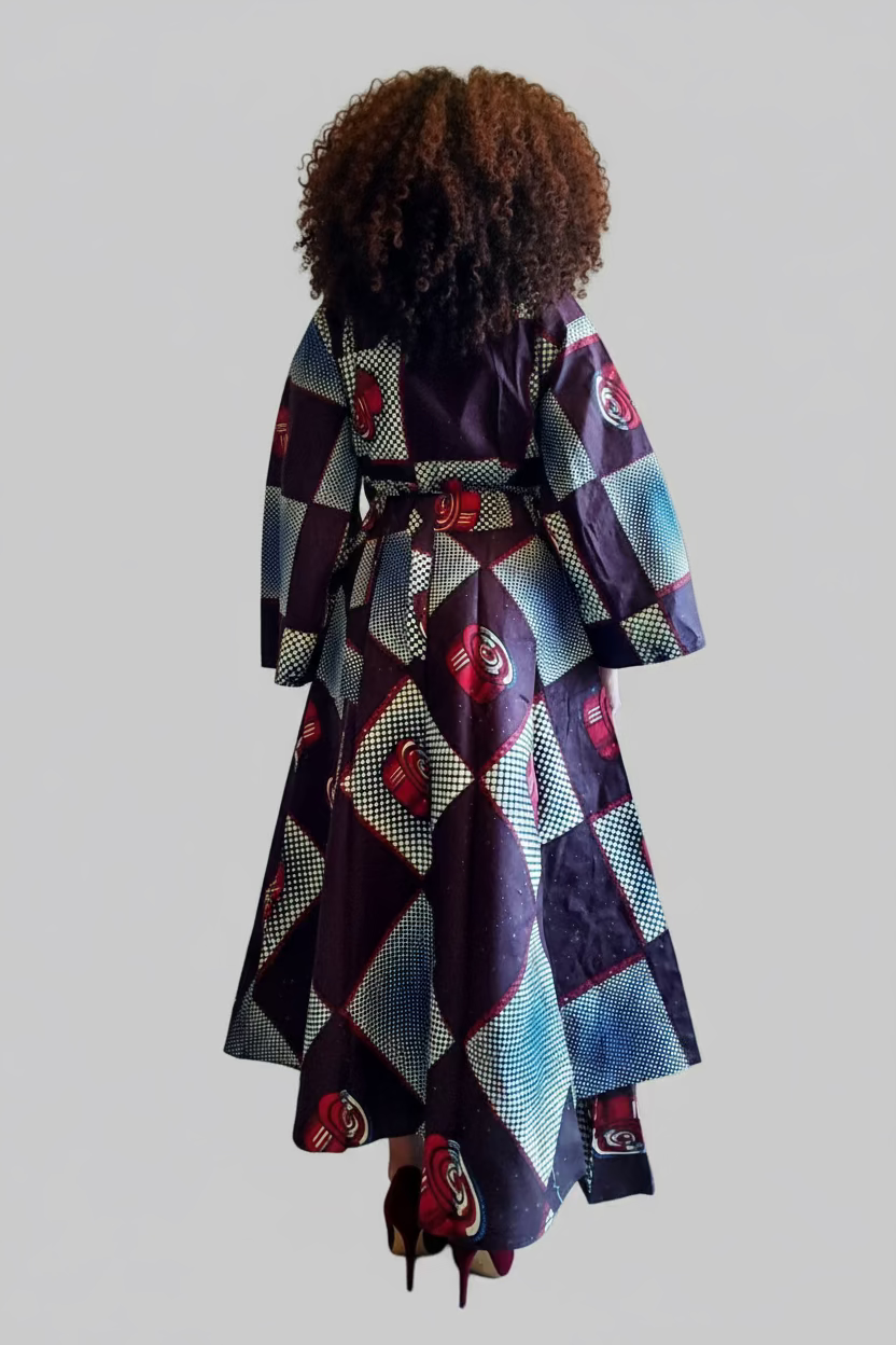 3pcs Set Maxi Skirt Pocketbook wrap Dress 746 L