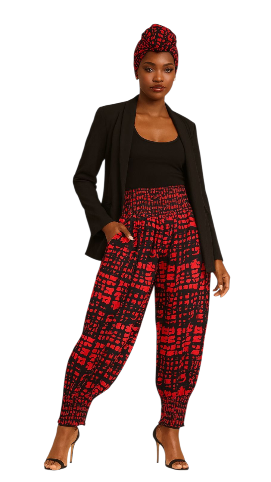 Women Harem Pant - Red SK24