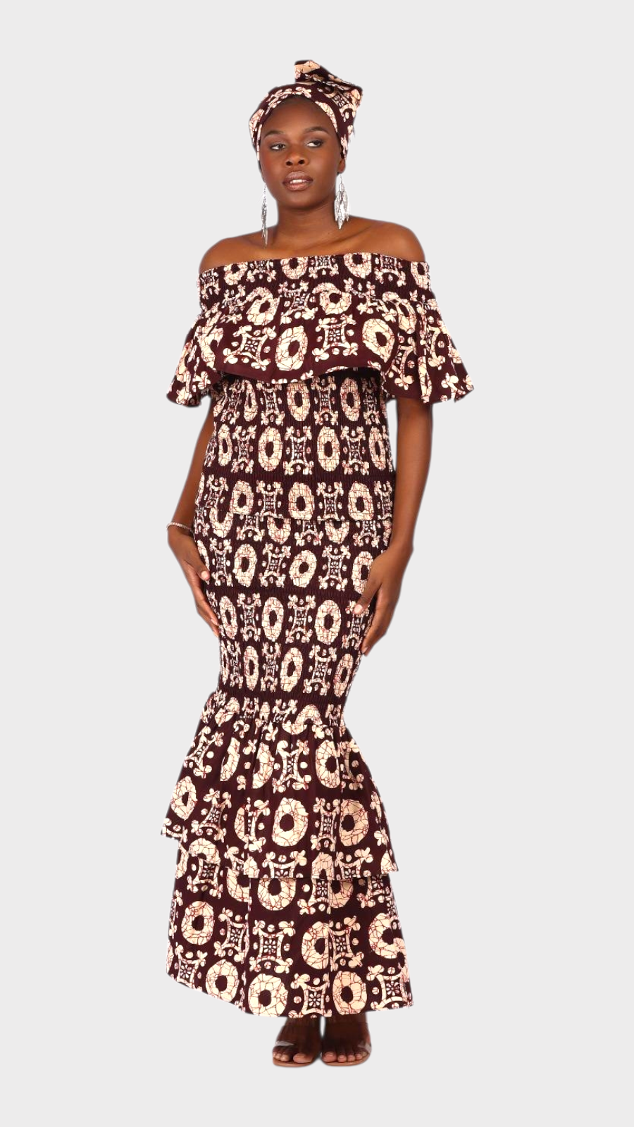 Smock fit & flare Skirt & Blouse Set-DRS019