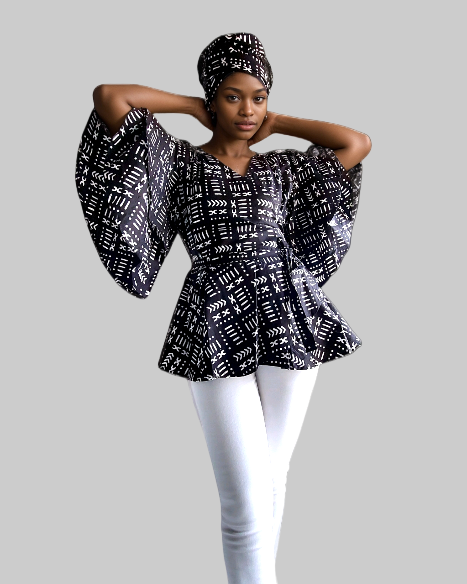 1203-29 Harem Pant & Wrap Blouse