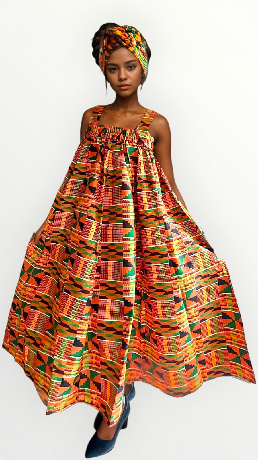 Polly Traditional Kente Print Skirt