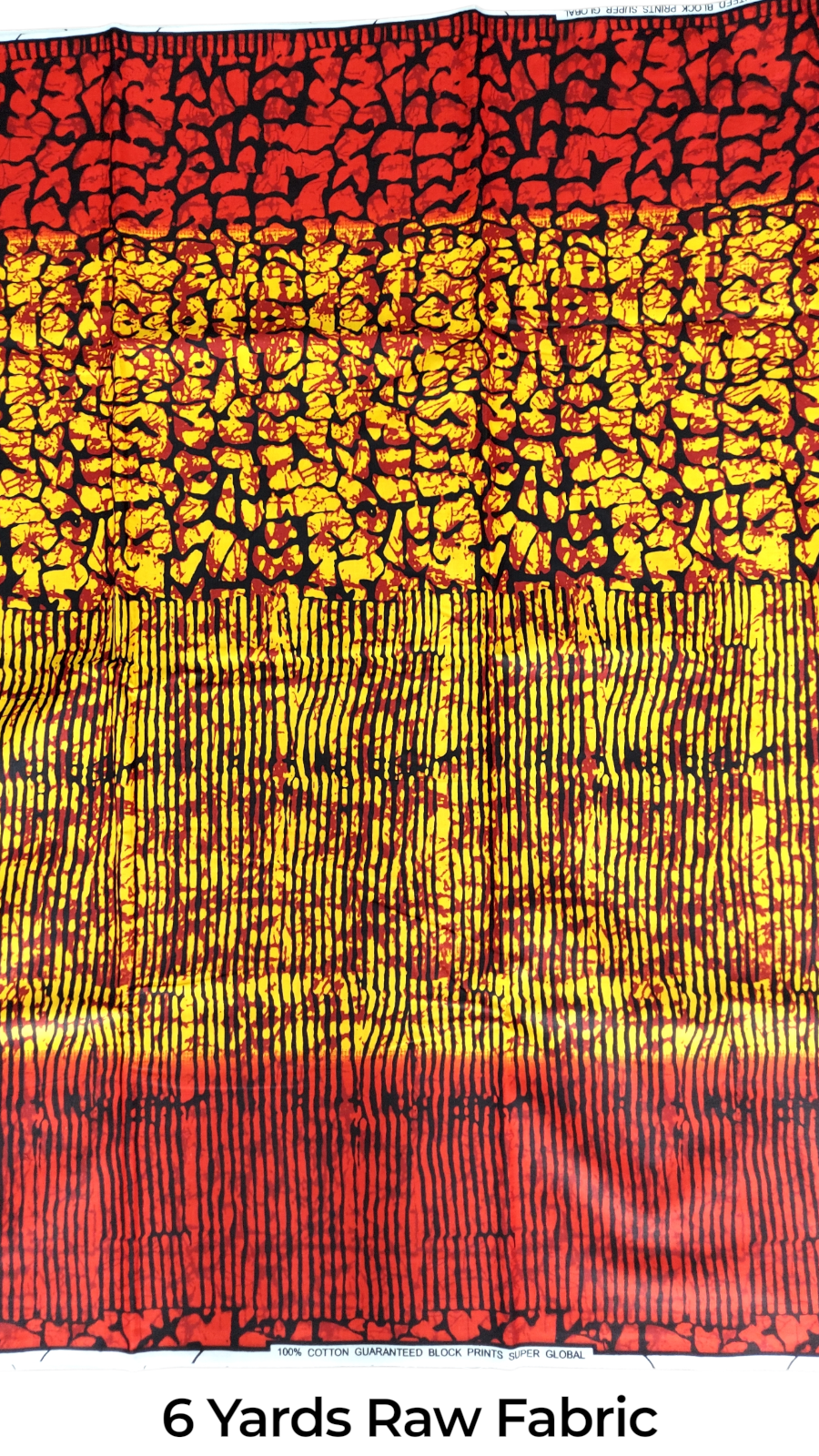 Raw Fabric/ 6 Yards / African Print - 9