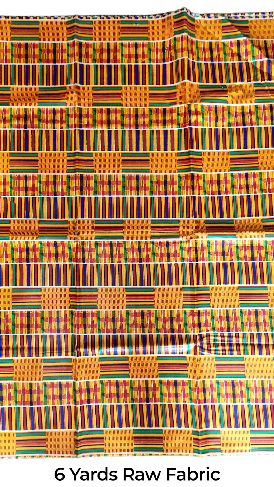 Raw Fabric/ 6 Yards / African Kente Print 2