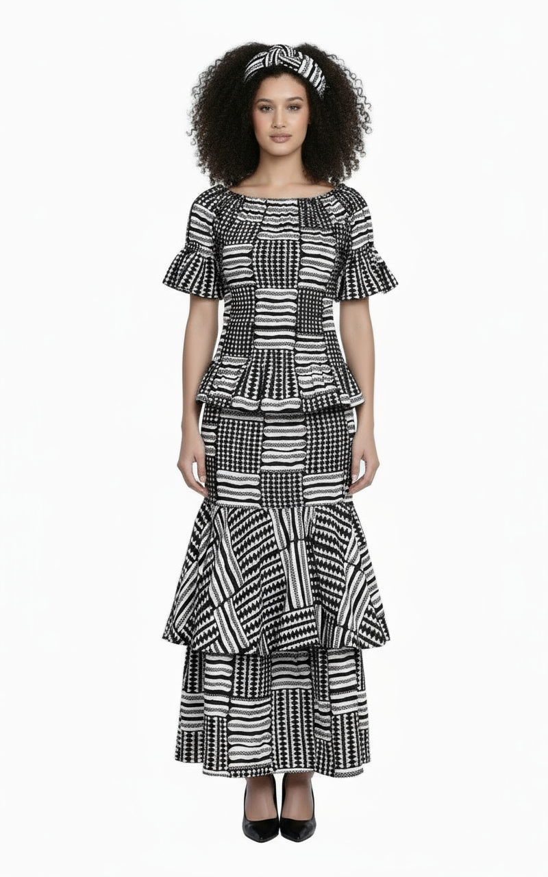 Set / Mermaid Flounce Skirt & Blouse Set 6638-002