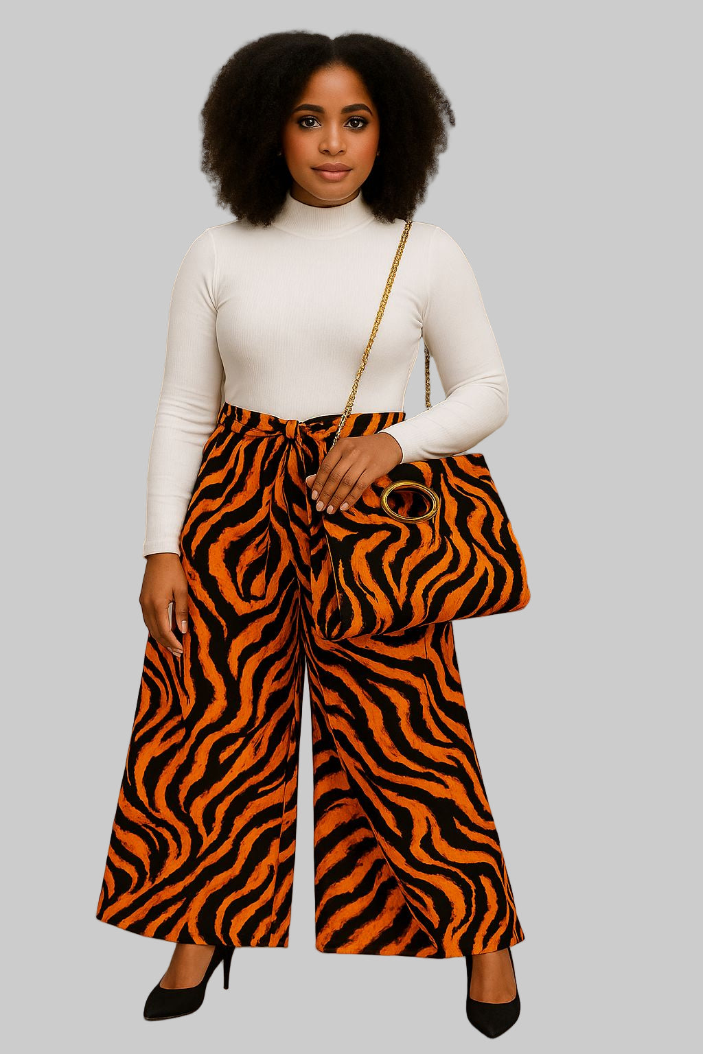 Combo Palazzo Pant & Pocketbook Set Orange PS14