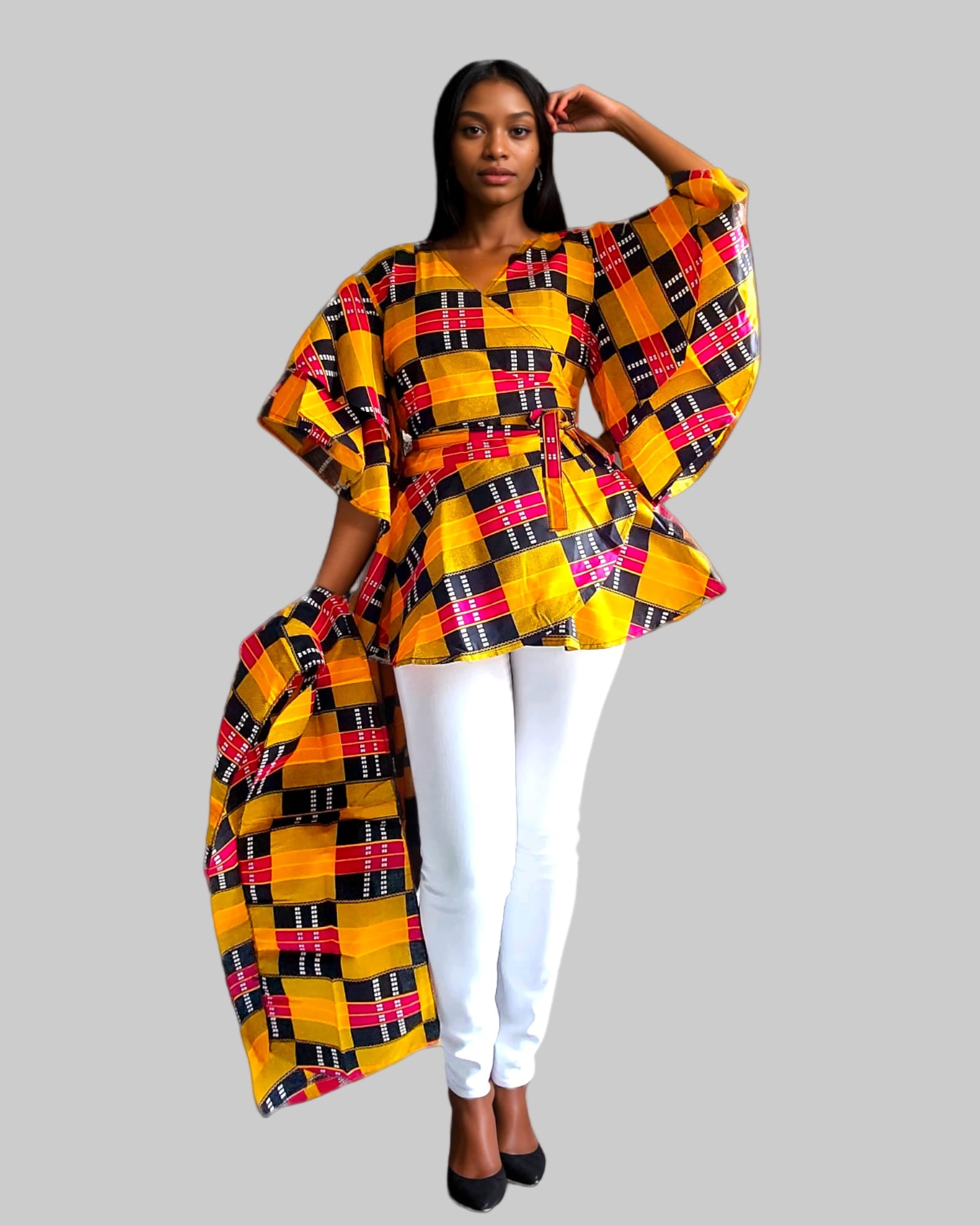 1203-29 Harem Pant & Wrap Blouse