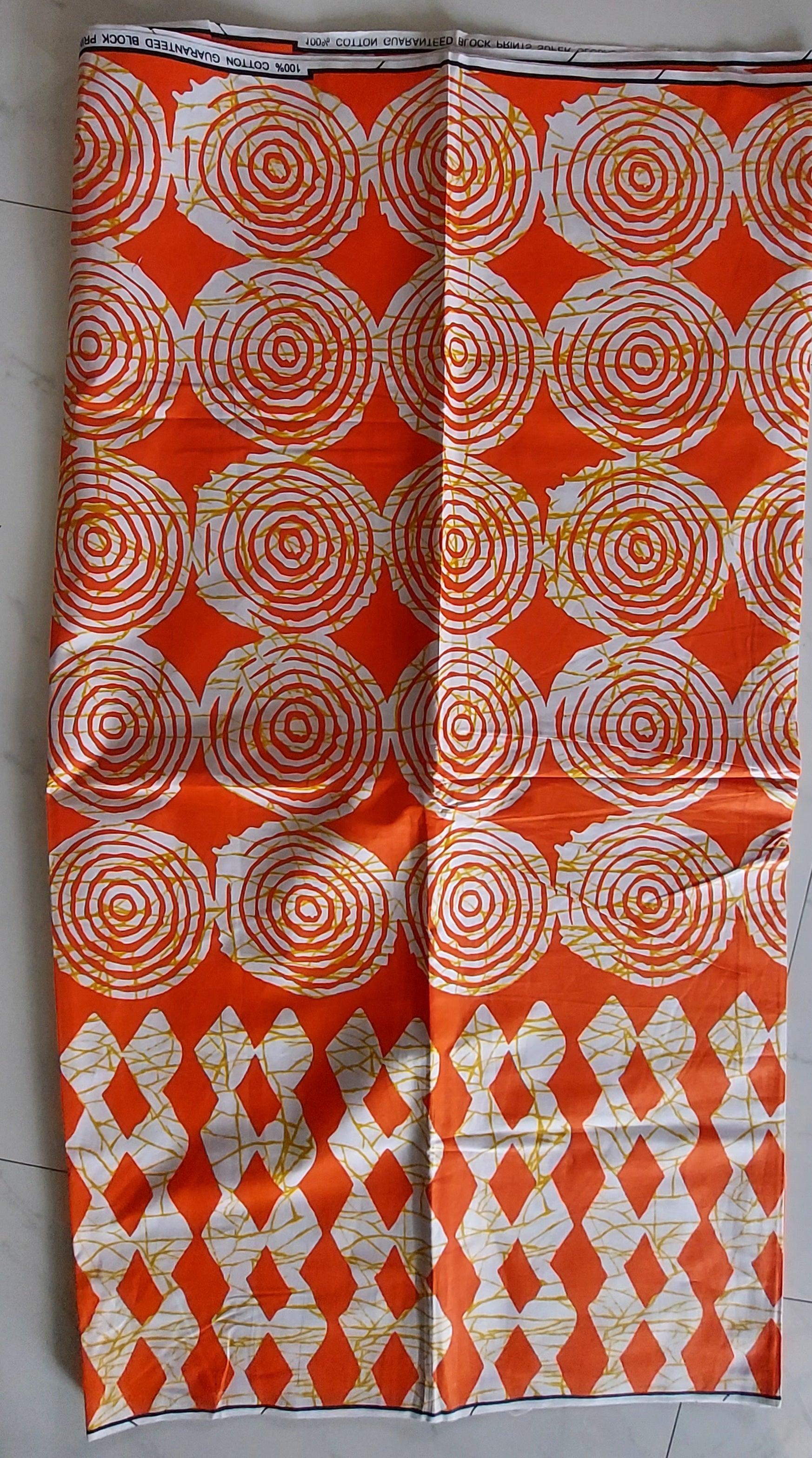 Raw Fabric 6 Yards African Print F-20