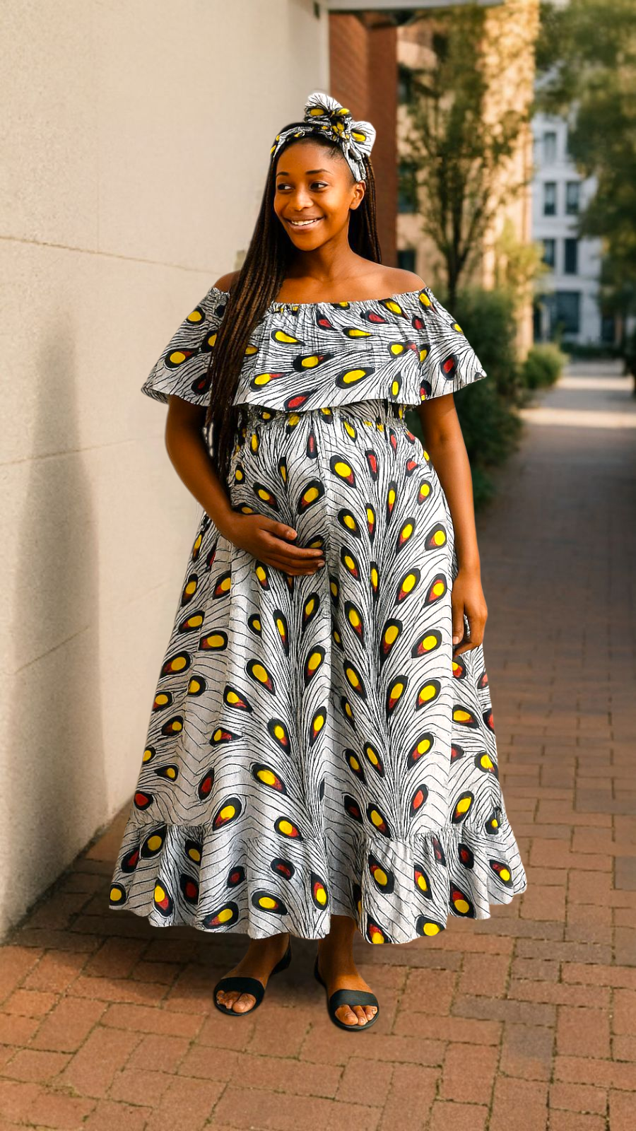 Maxi Frill Dress D048-1