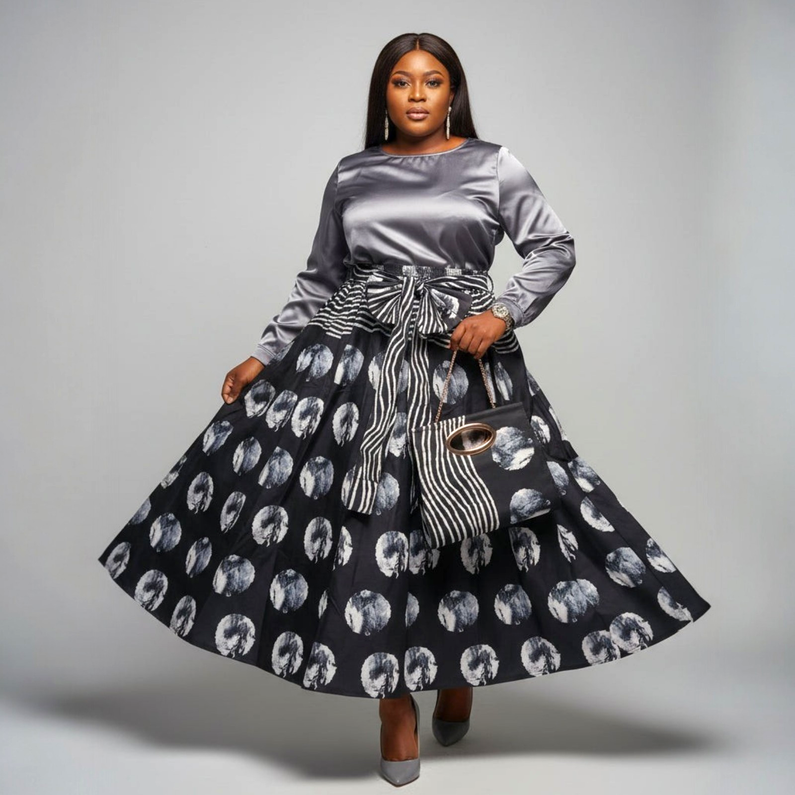 Combo Long Skirt & Pocketbook Set 2027-834