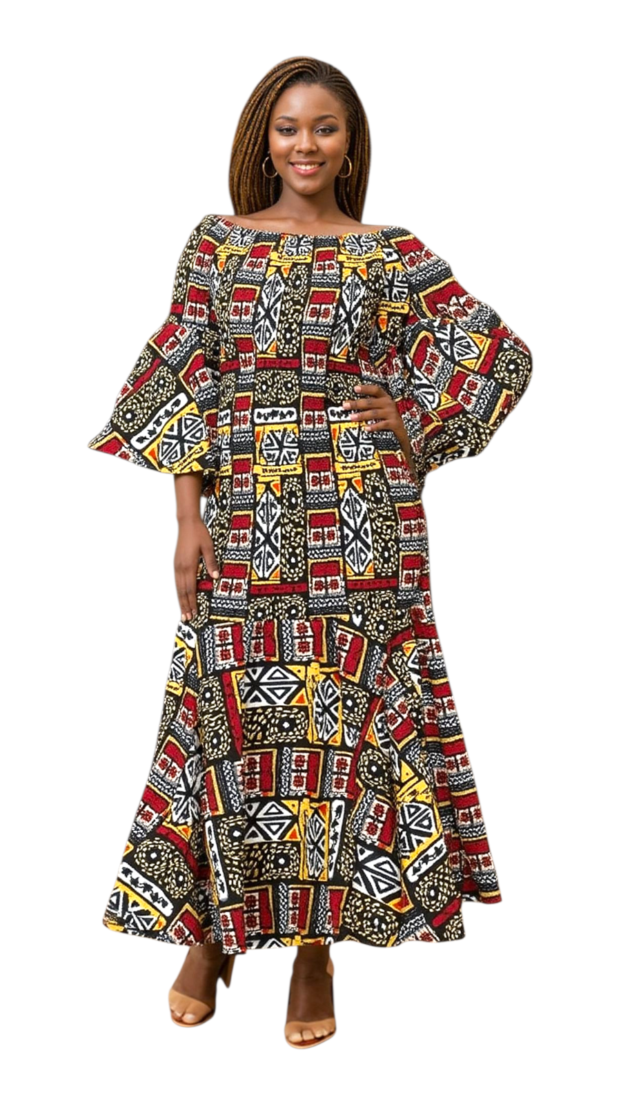 Smock Mermaid Dress -  Multi2 9008