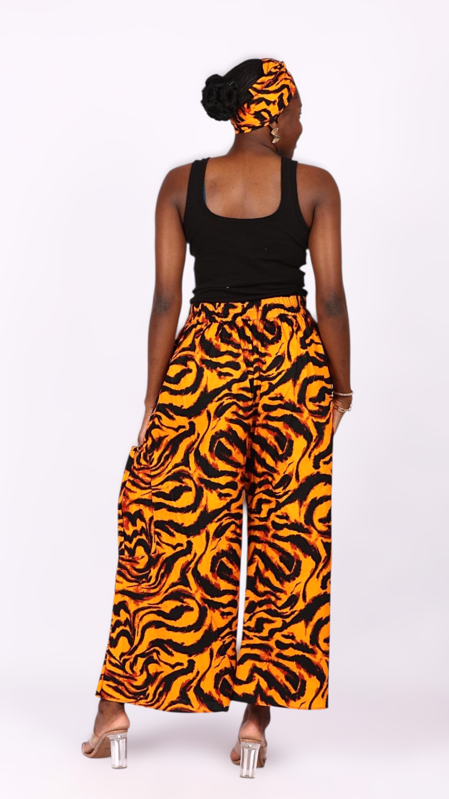 Big Pocket Palazzo Pant Print KVZ809 C