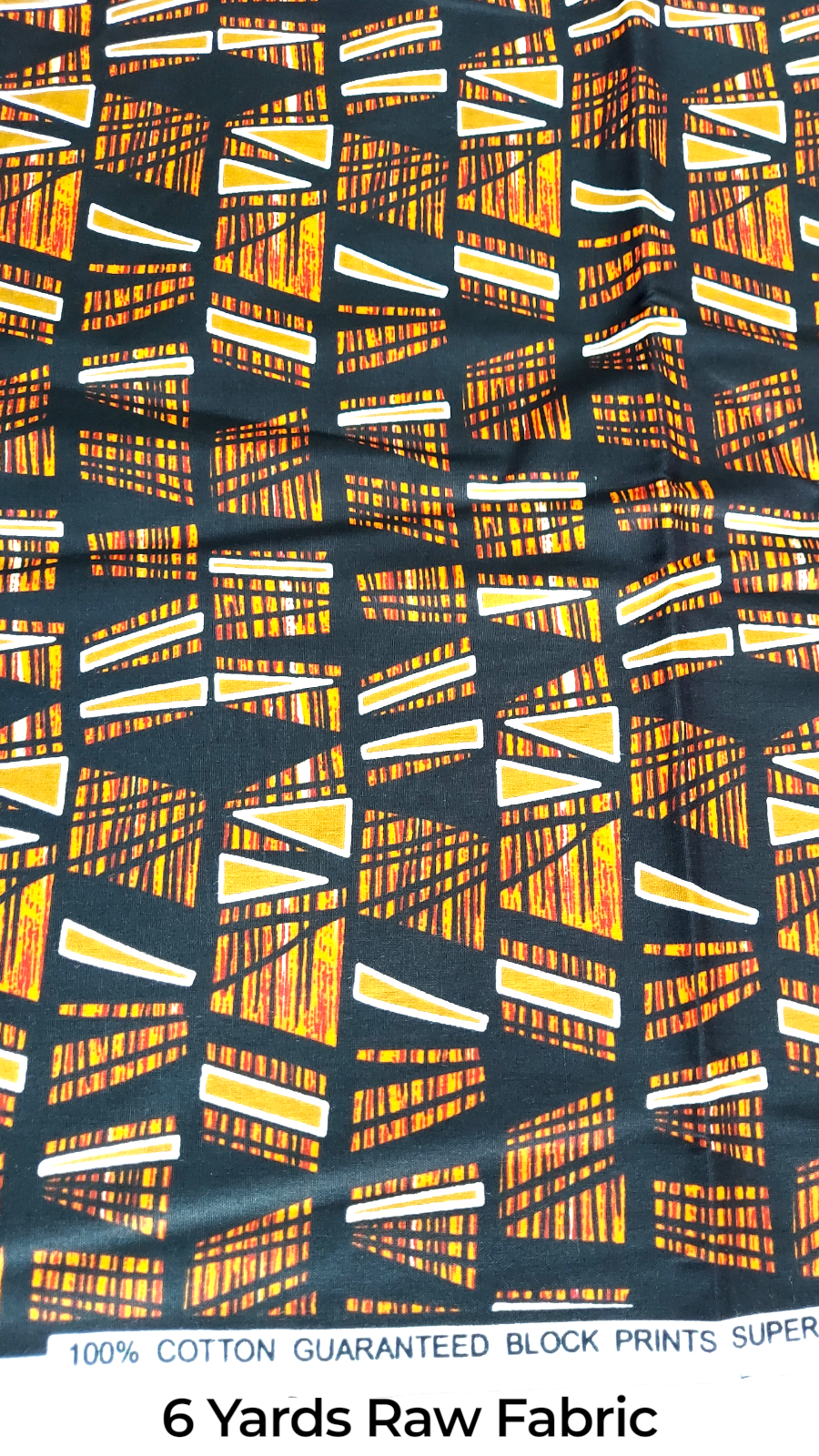 Raw Fabric/ 6 Yards / African Print - 7
