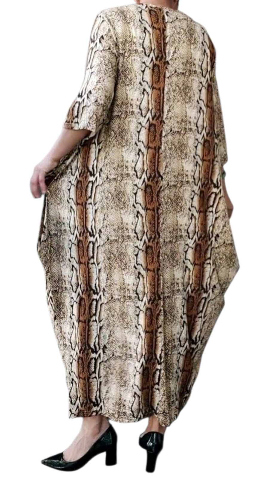 Bubble Dress/Mid Length Sleeves/ Snake Print-161