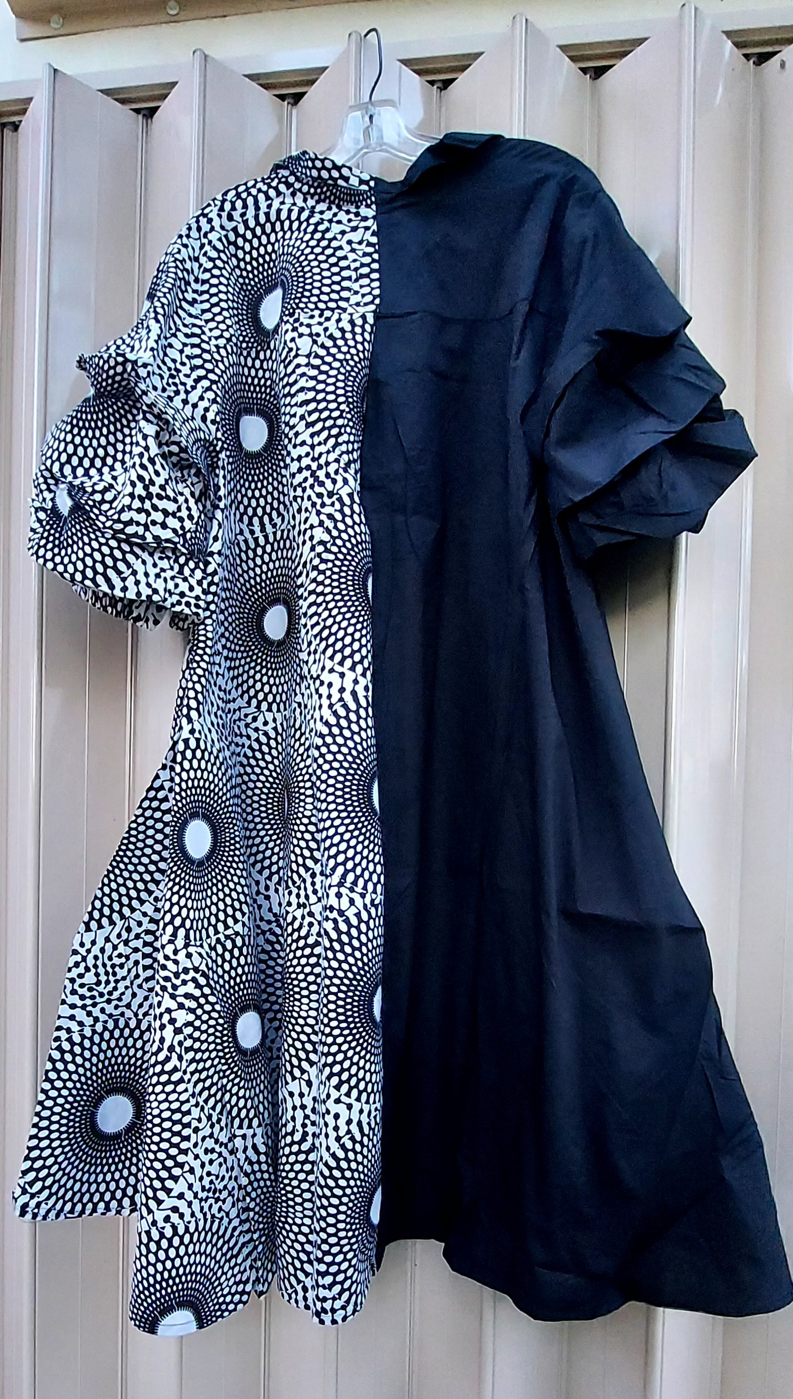 Swing Dress/ Cotton Two Tone 25013 - 57