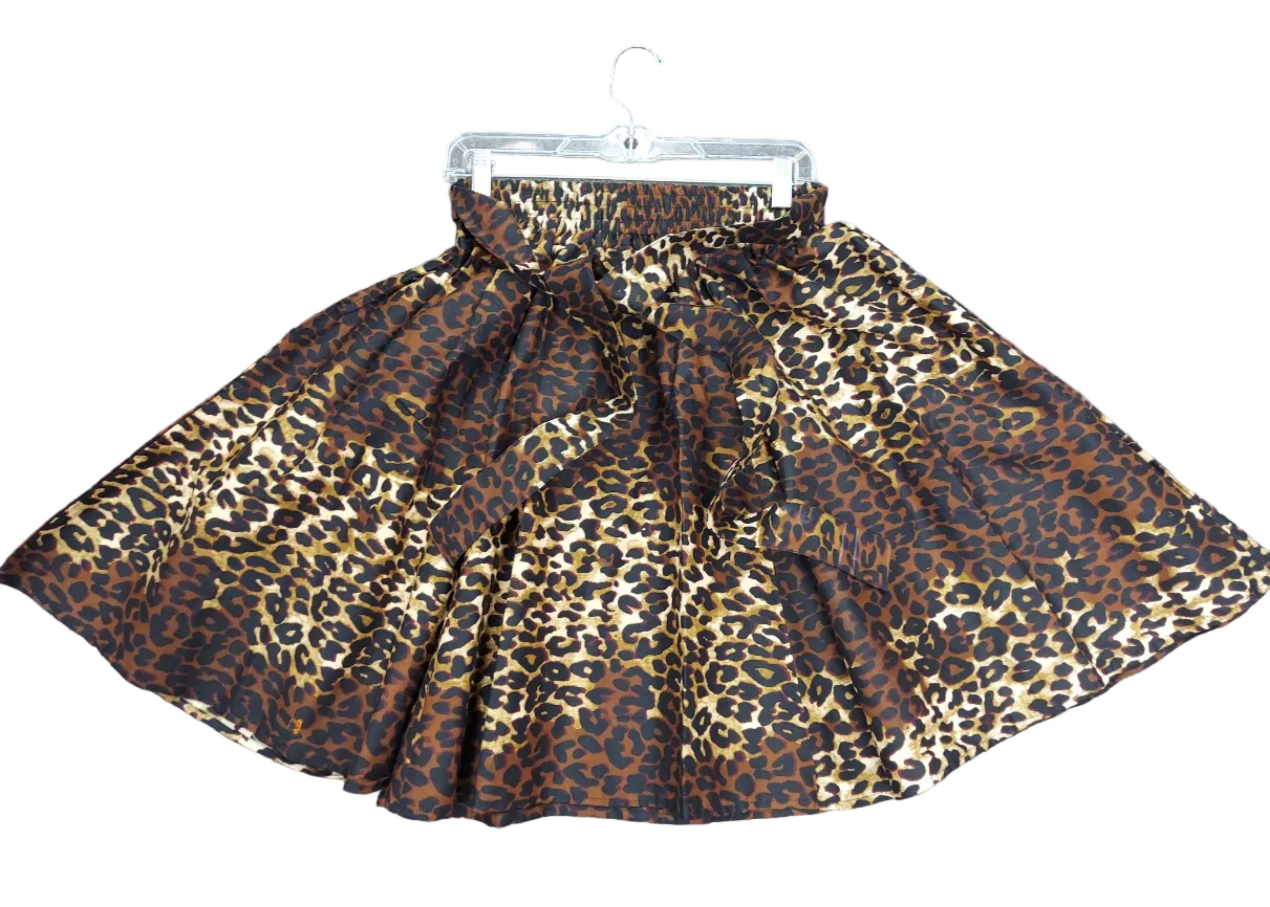 AA524 - Woman short skirt - Brown Animal Print