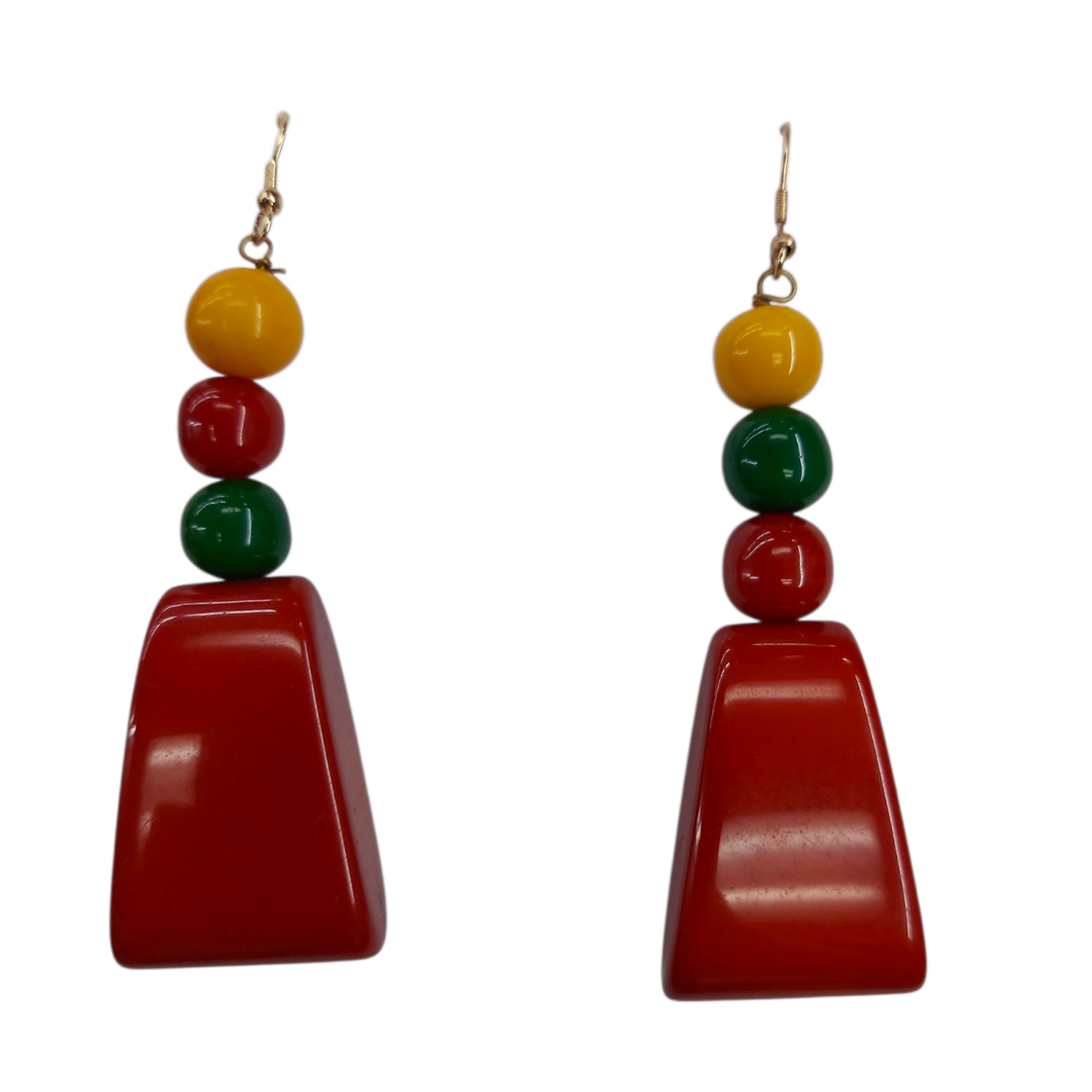 Necklace & Earrings Set Carved wood - Rasta