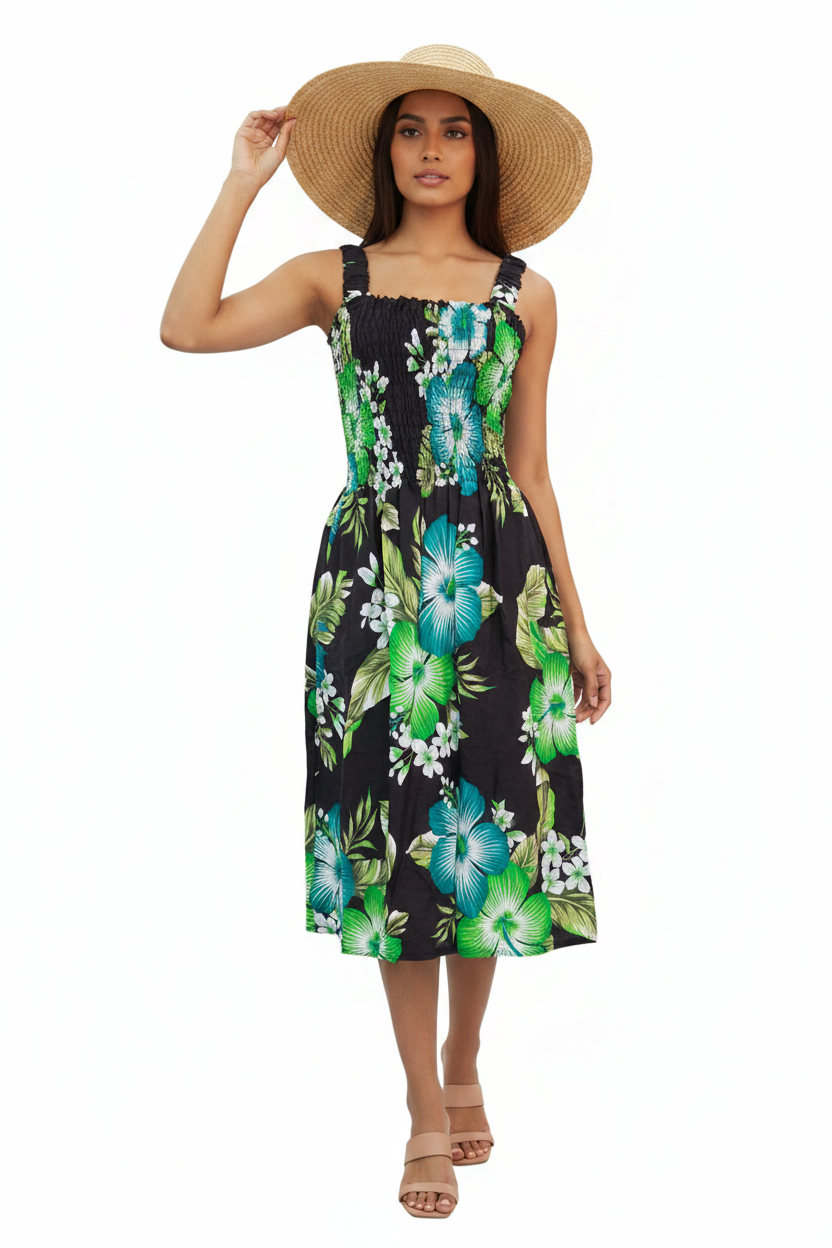 Hawaiian Floral Dress/ Mid Length (6-Pack)  571