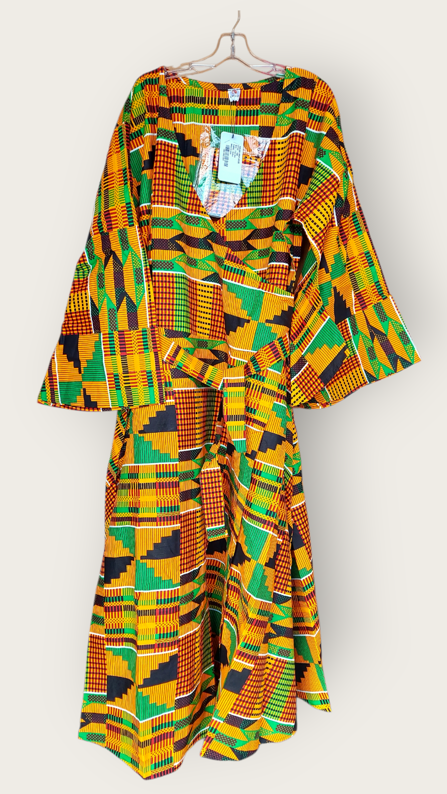 Wrap Dress / Ankara Kente Print - 1360 A
