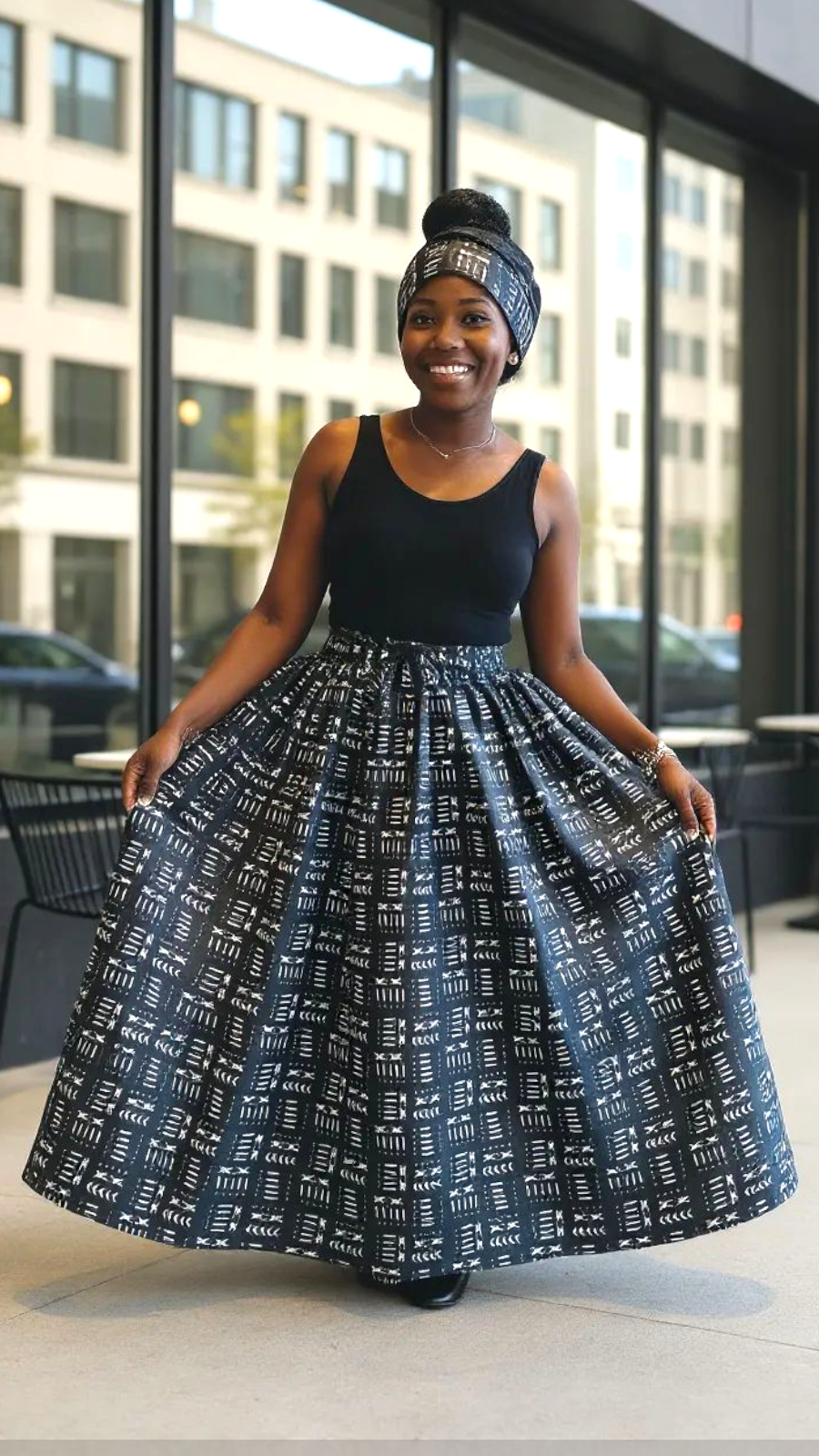 Polly Printed Maxi Skirt-1350