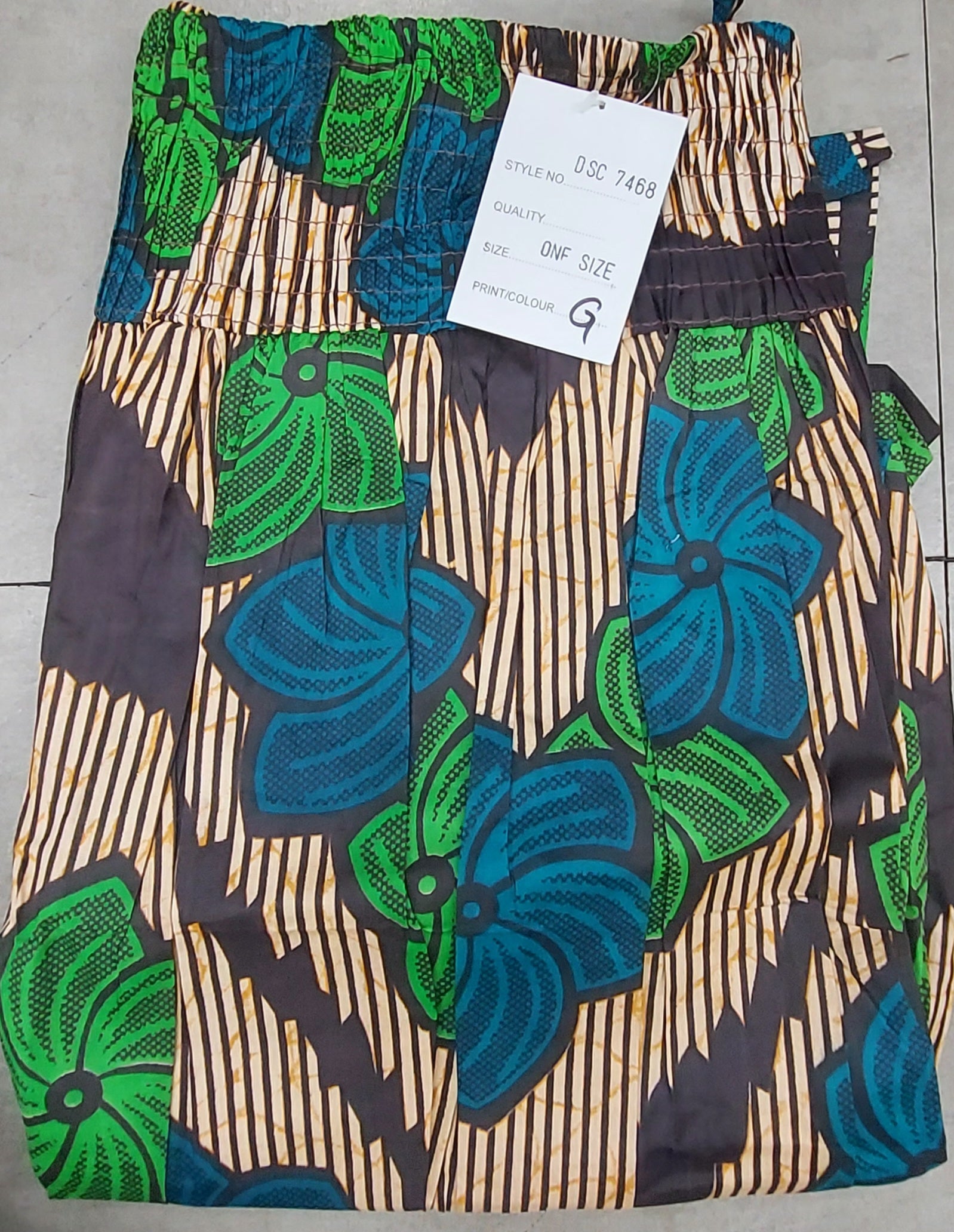 Cotton Printed Skirt - 7468 Green