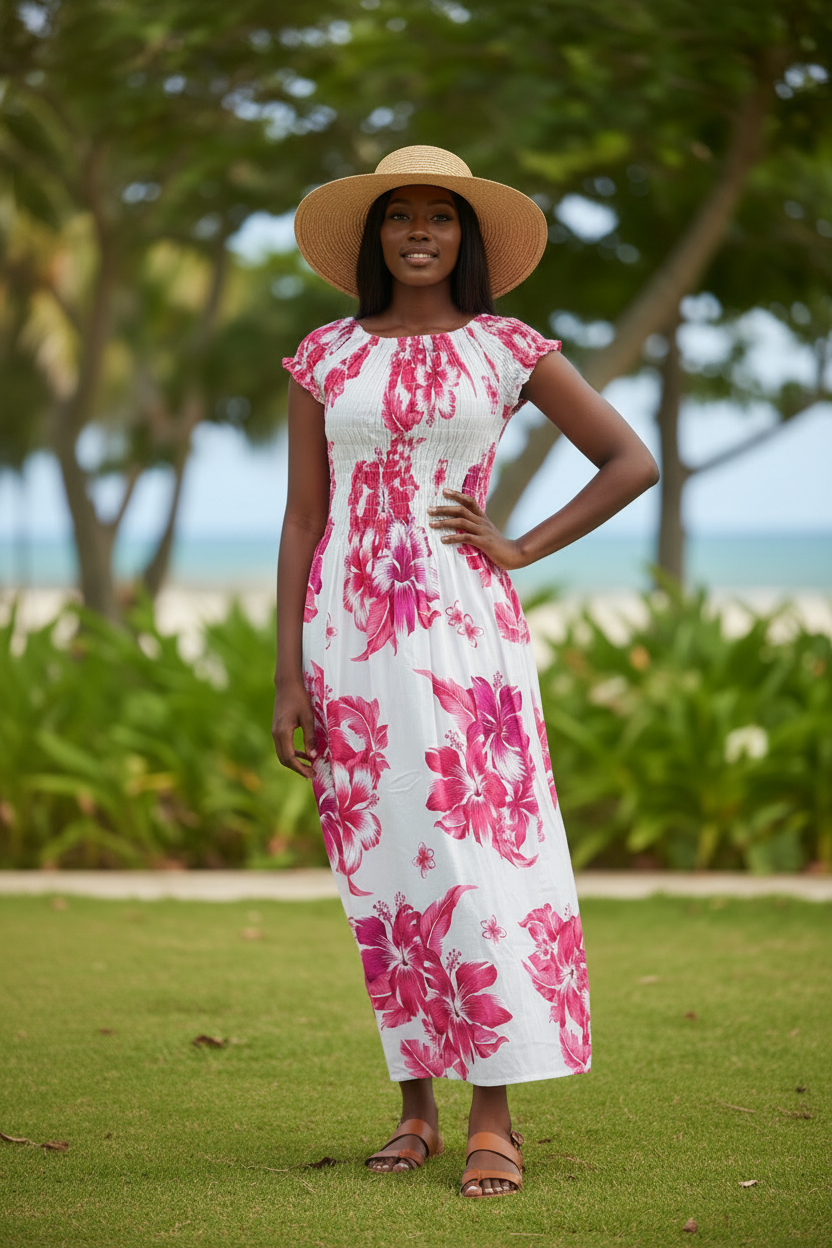 Hawaiian Floral Dress (6-Pack) - 743R