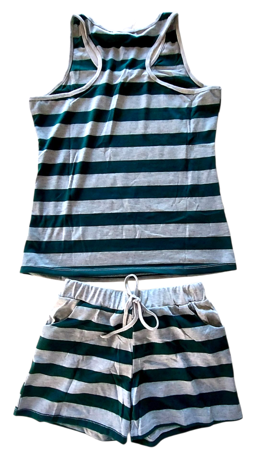 Shorts Set/ Racer Back - Stripe 6005