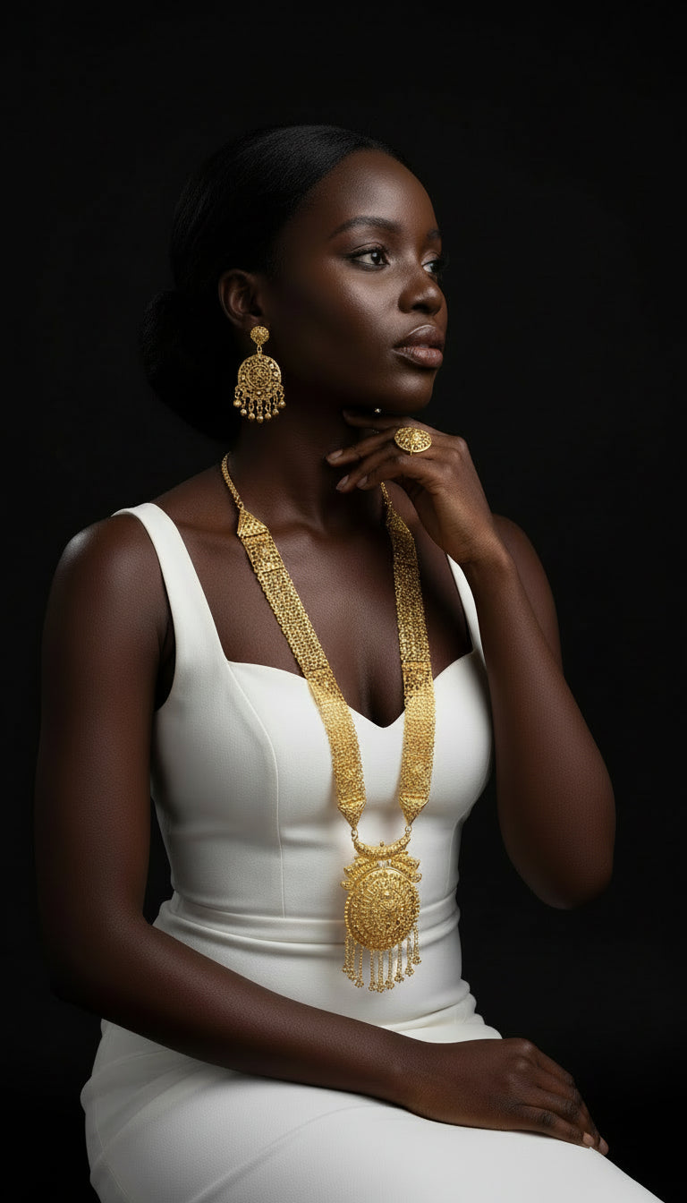 Gold Necklace 4 Pcs Set-13