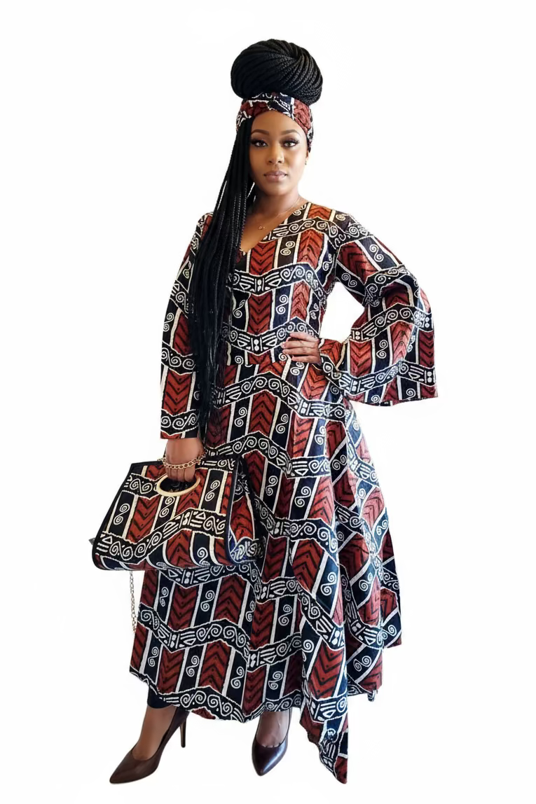 3pcs Set Maxi Skirt Pocketbook wrap Dress N