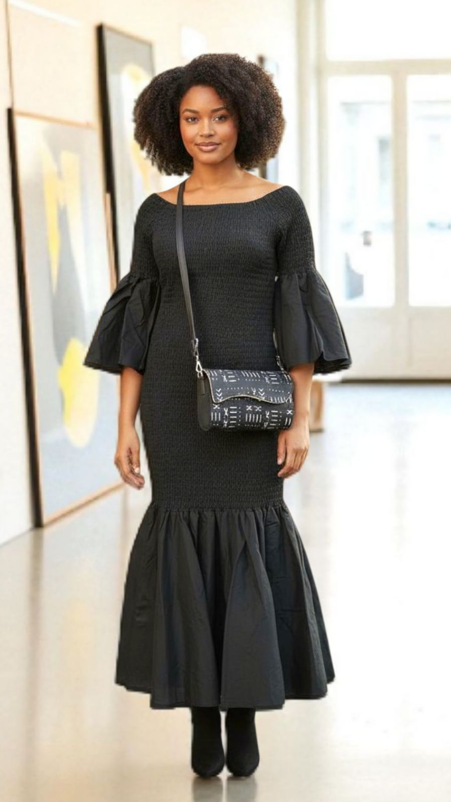 Mermaid Dress - Black DRS038