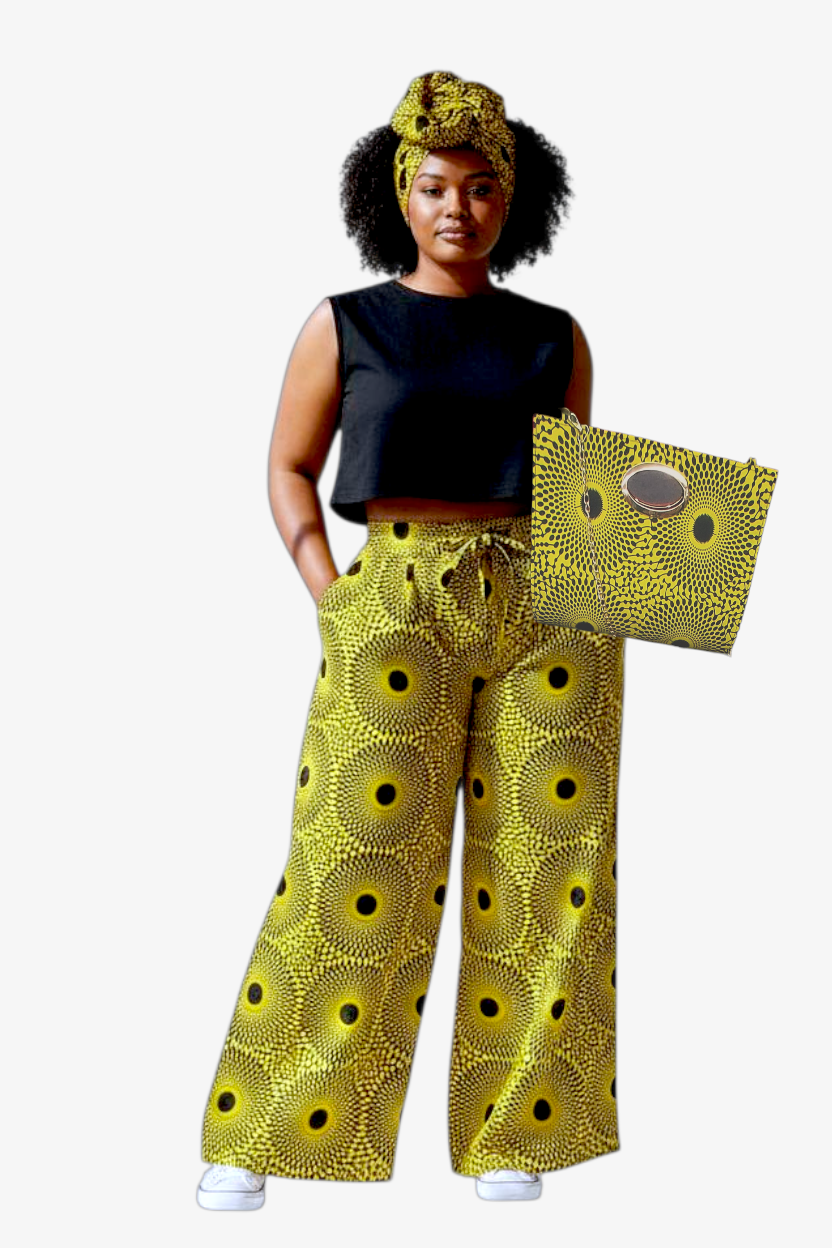 Combo Palazzo Pant & Pocketbook Set Yellow PS14