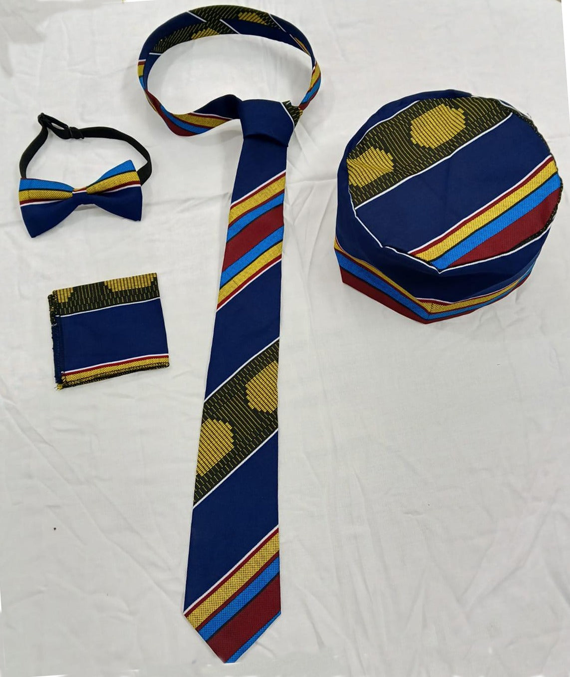 4 Pcs Bow tie Set-Kente2
