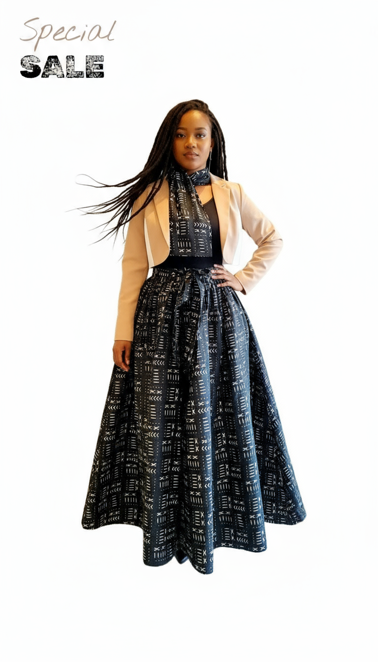 Polly Printed Maxi Skirt-1350