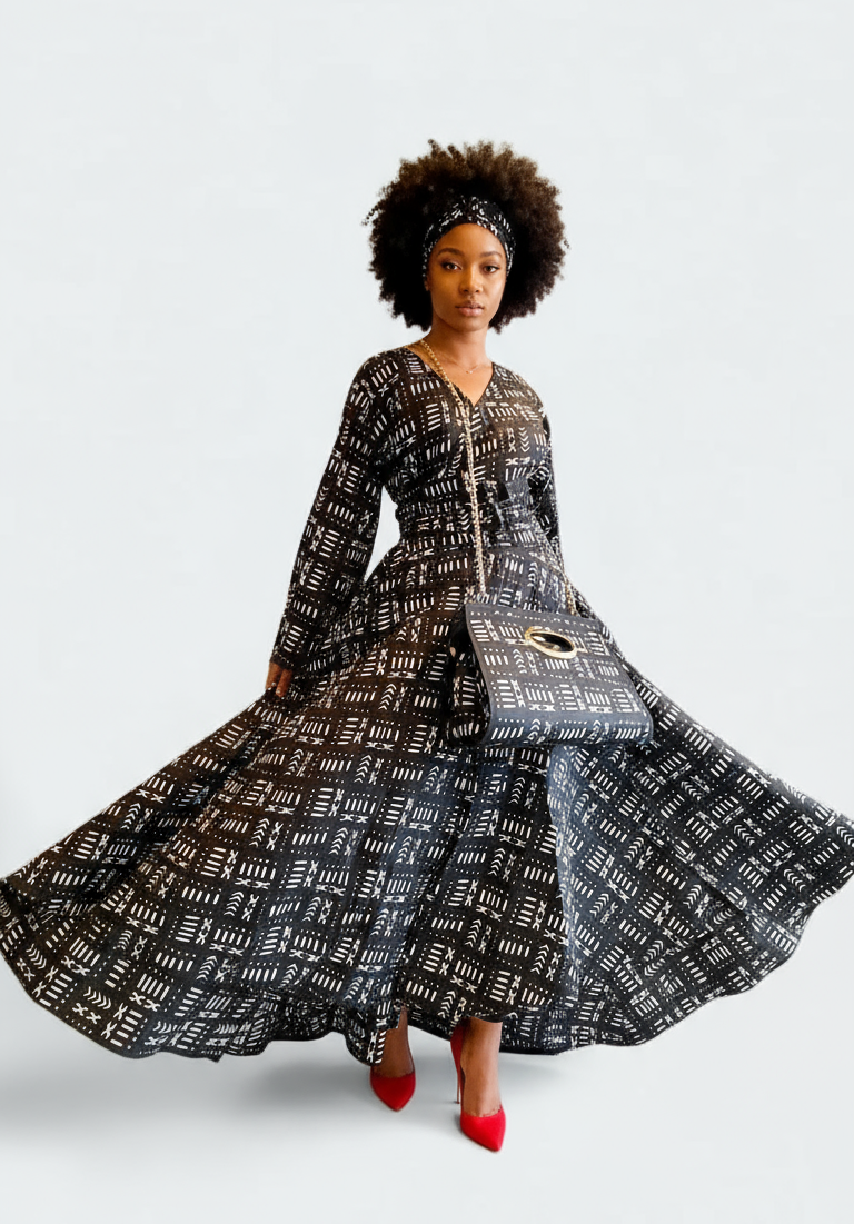 3pcs Set Maxi Skirt Pocketbook wrap Dress 2167 B