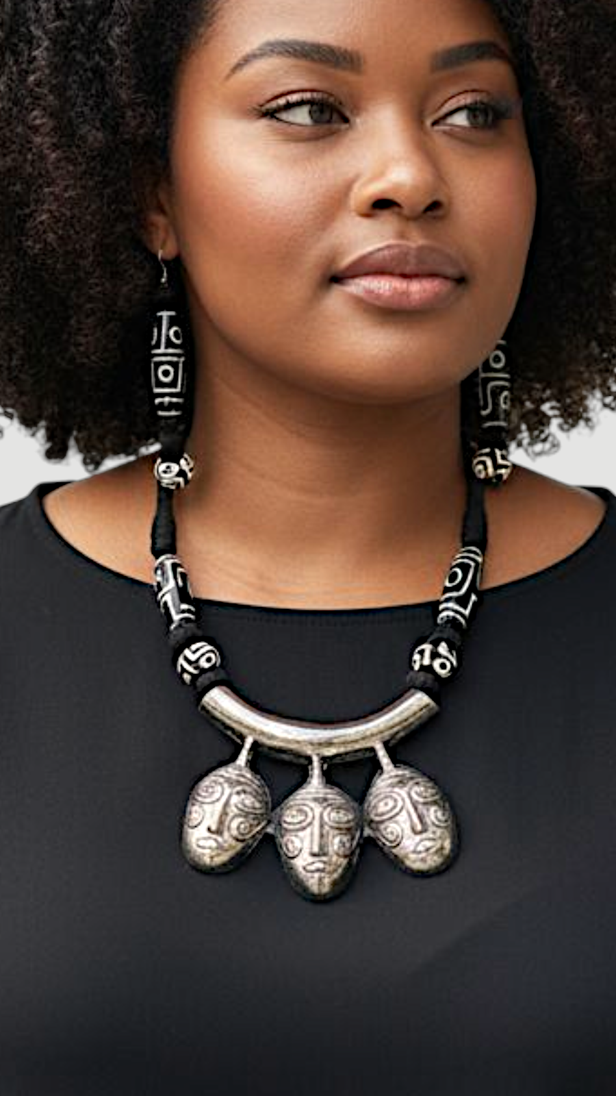 Necklace & Earring Set- Tribal Mask