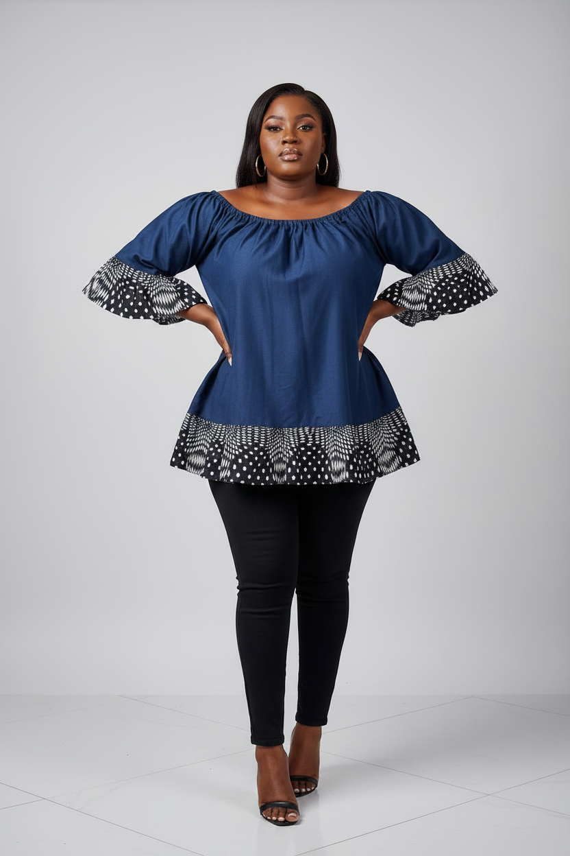 Women Denim Blouse  7045 A