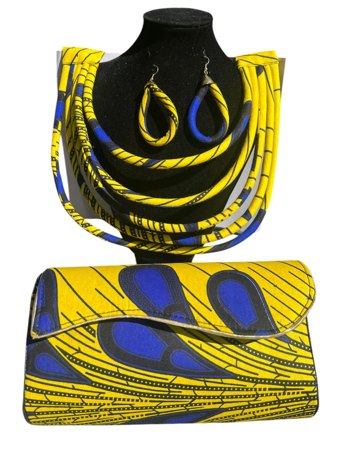 Clutch Bag &  Ethnic Necklace Set /African Print /Ankara3