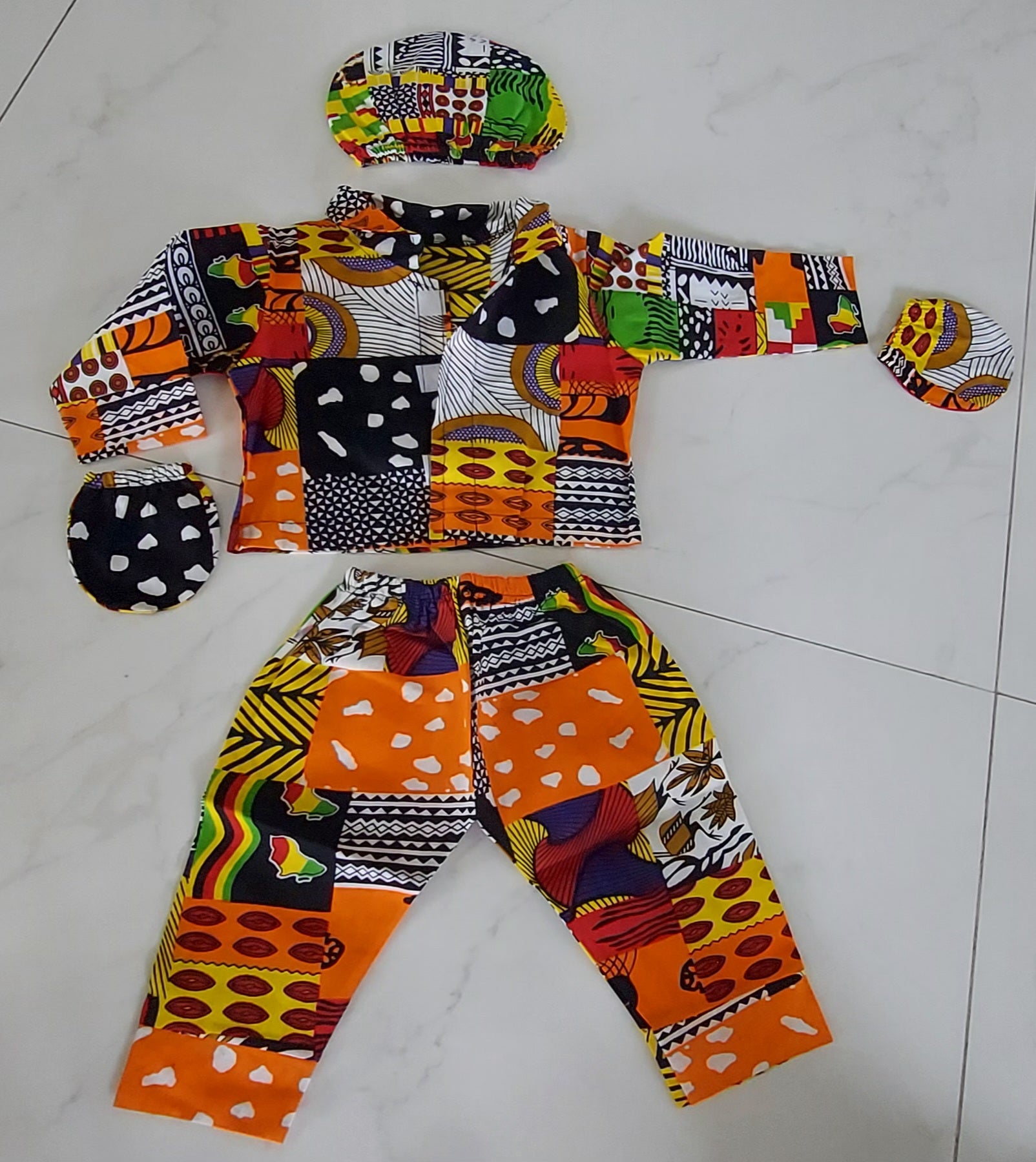 Infant 7-Piece Set Ankara African Print