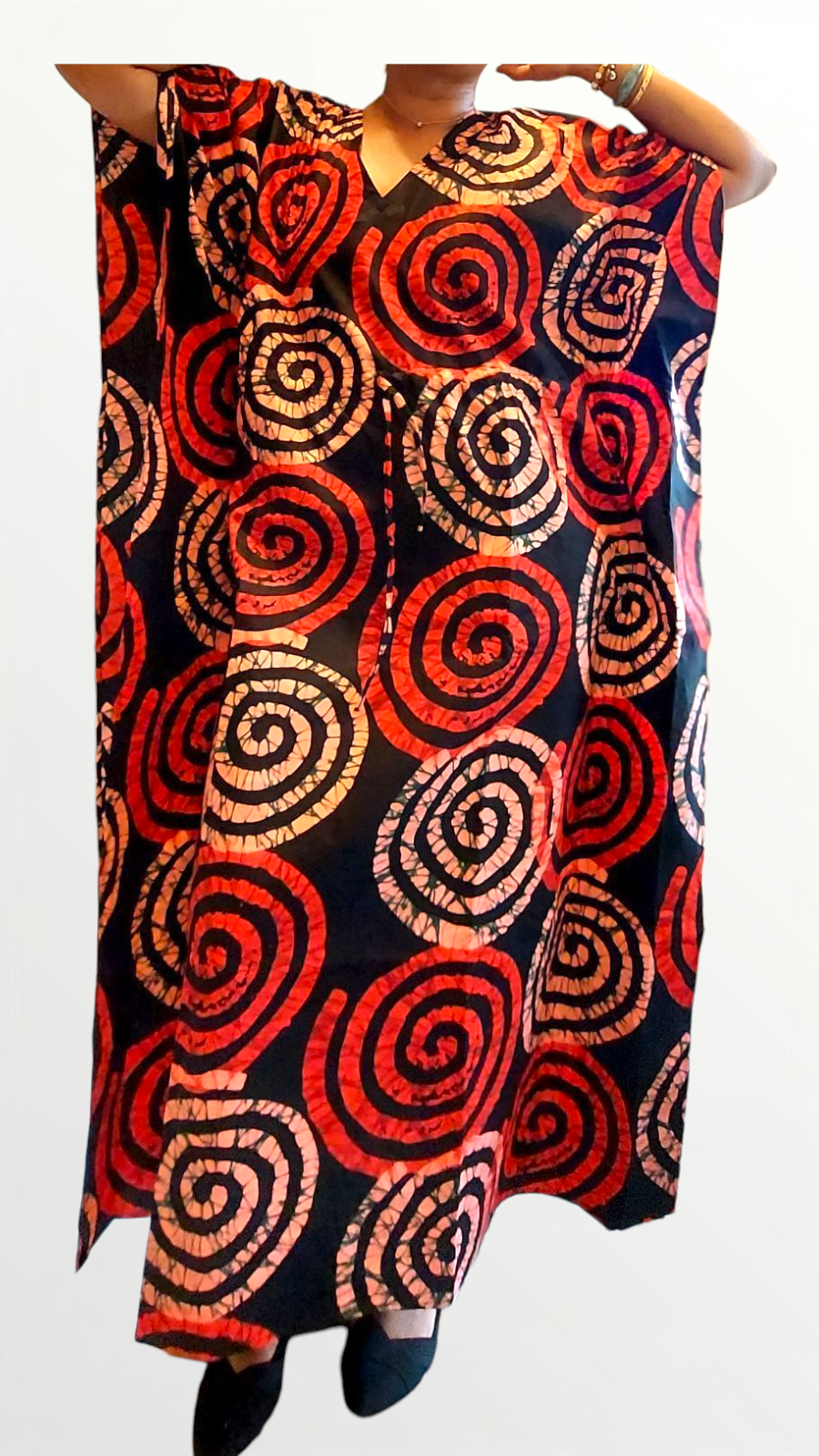 Cotton Kaftan Dress - 9000 Red