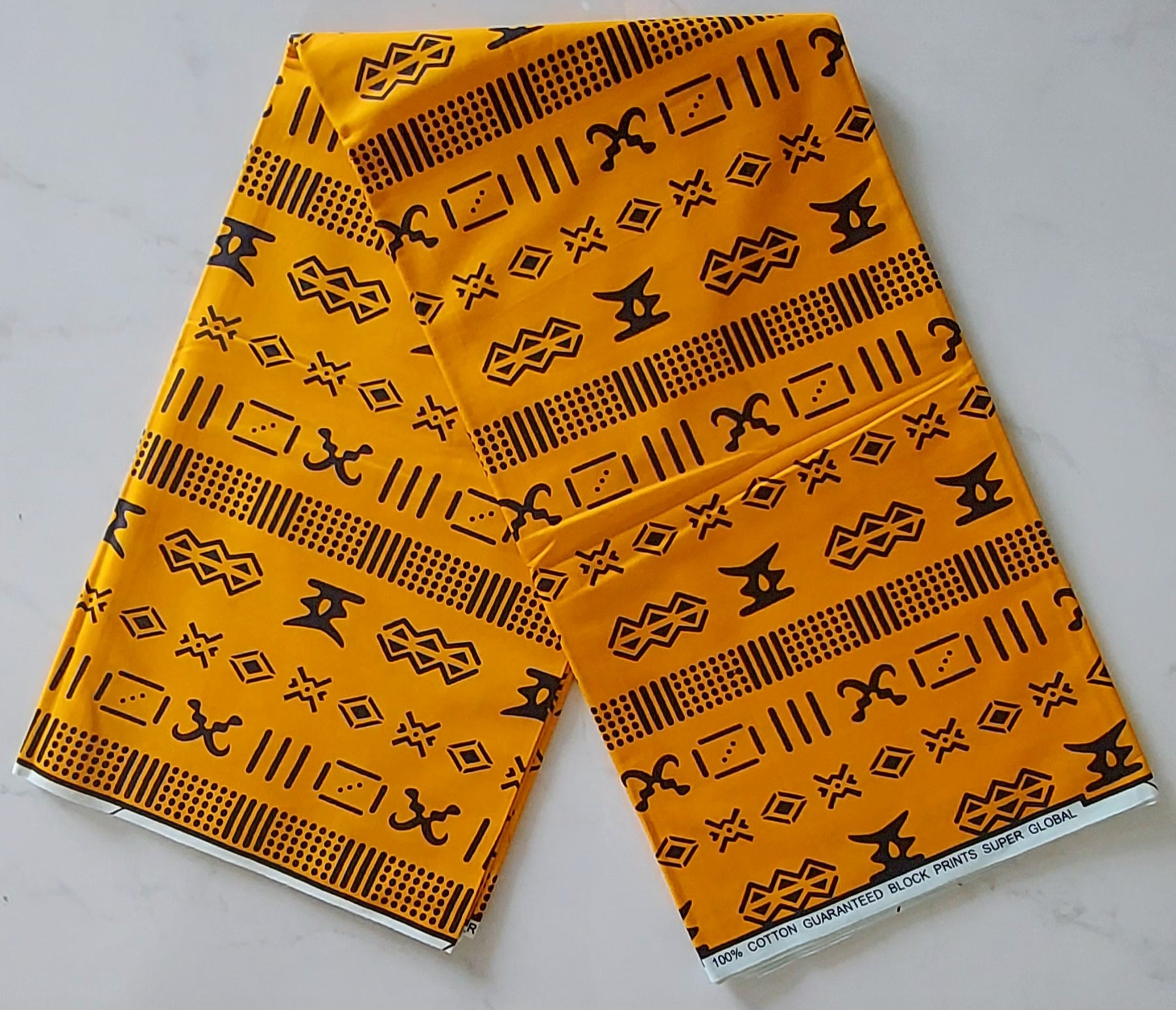 Raw Fabric 6 Yards African Print F-12