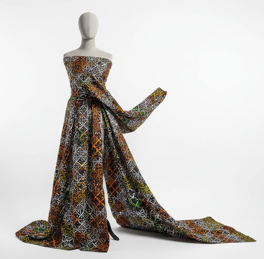 Raw Fabric/ 6 Yards / African Print - 8